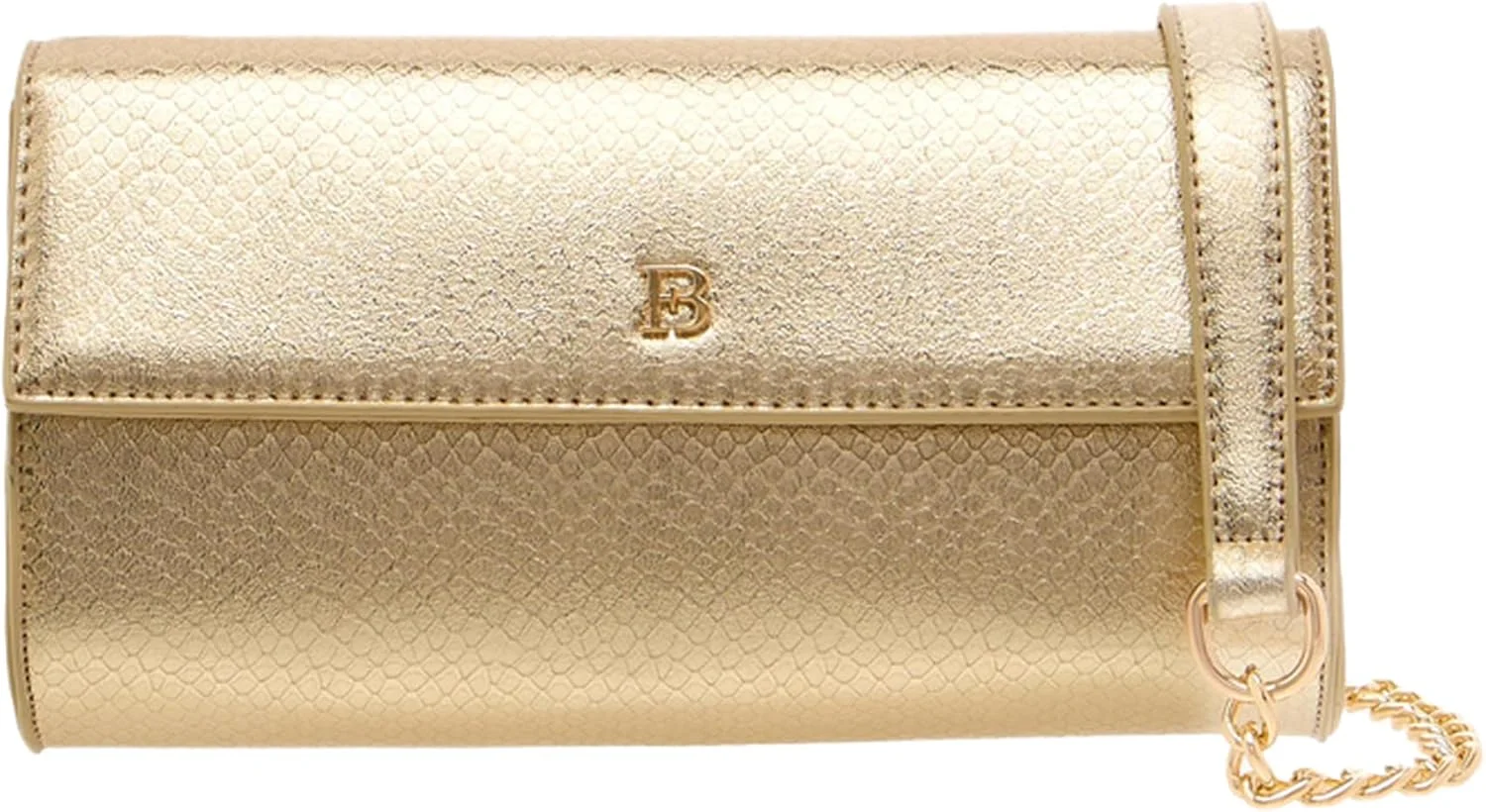 کیف دوشی زنانه Flora Bella از Shoexpress - بافت دار، دارای بند زنجیری جداشدنی و بست فلپ