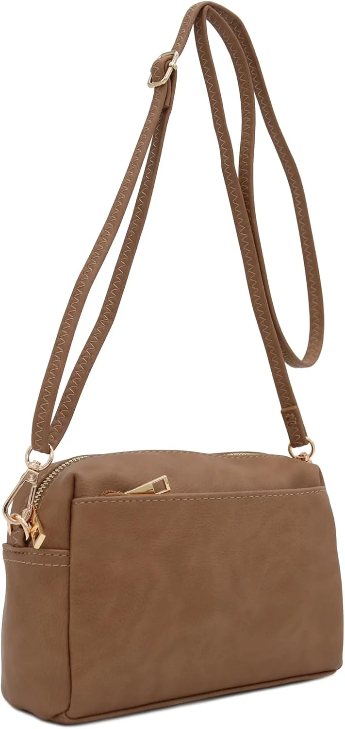 کیف دوشی کوچک سه زیپه FashionPuzzle