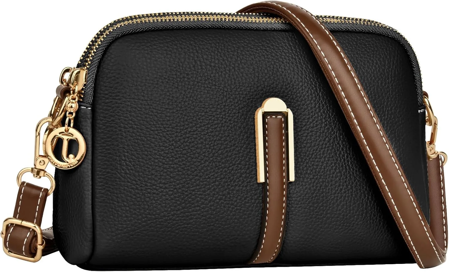 کیف دوشی زنانه، کیف دستی و کیف شانه‌ای چرمی با بند پهن قابل تنظیم