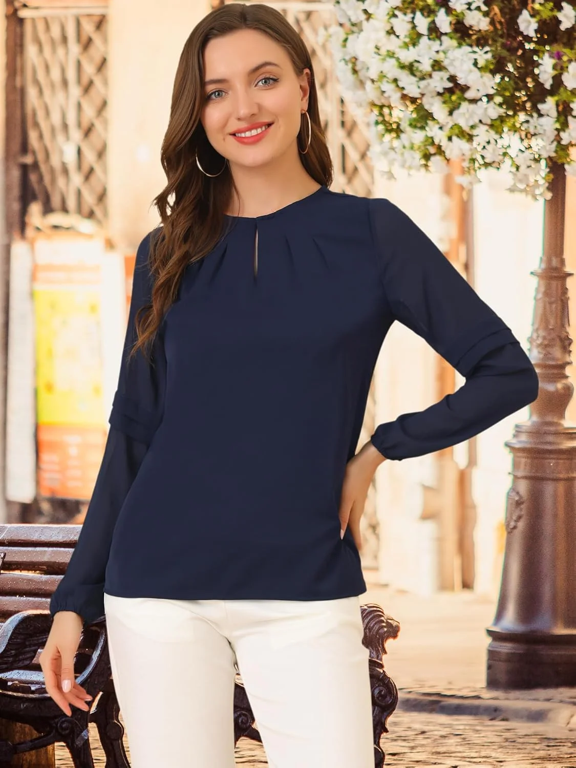 بلوز زنانه الگرا K توری نازک