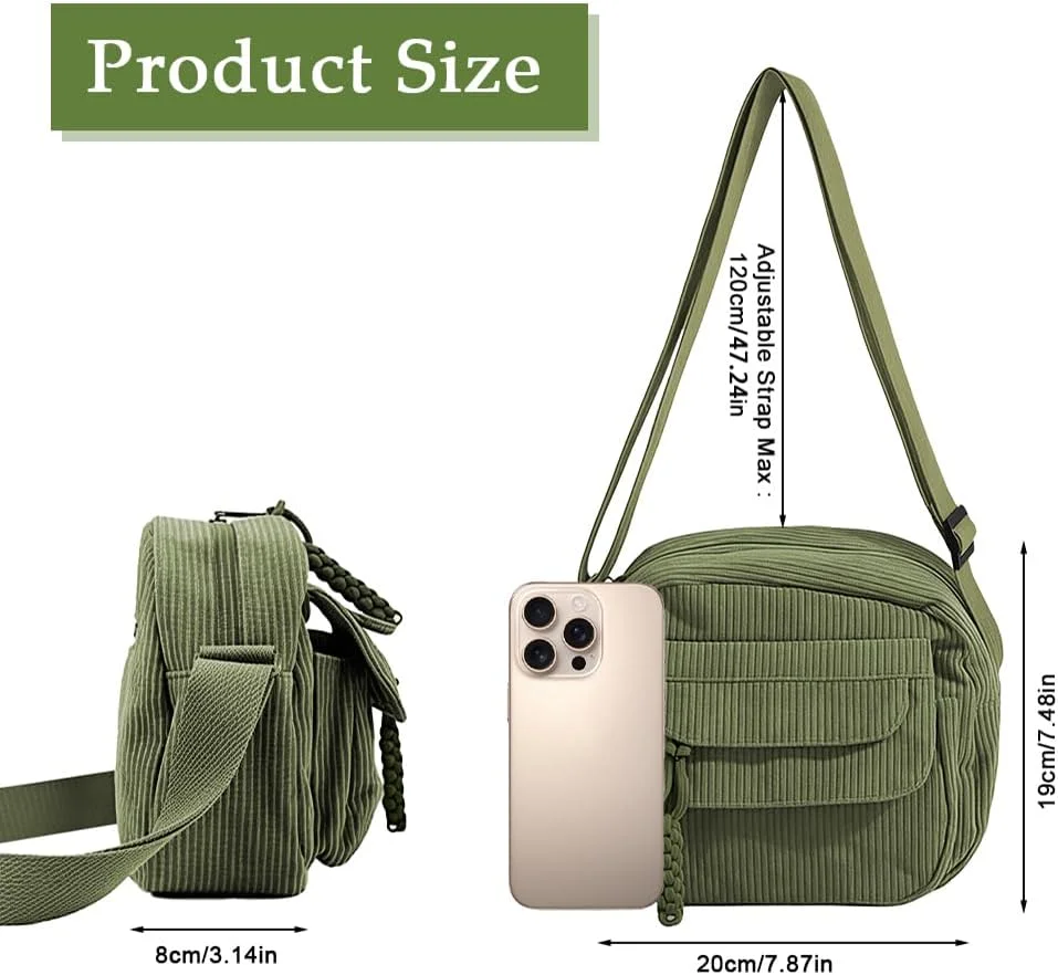 کیف دوشی کوچک و زیبای مخملی HASTHIP® برای زنان، کیف دستی کوچک، کیف موبایل سبک وزن و مد روز با بند قابل تنظیم، کیف پول مسافرتی