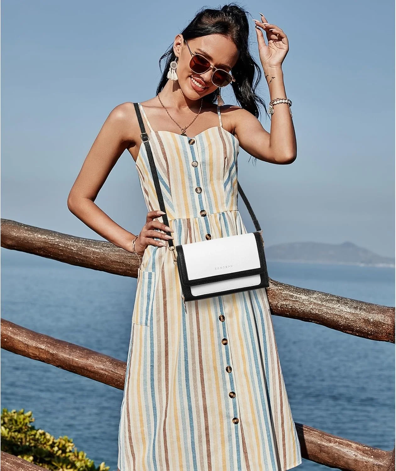 کیف دوشی کوچک زنانه، کیف دستی چرمی با بند دوشی، کیف شانه ای طراح