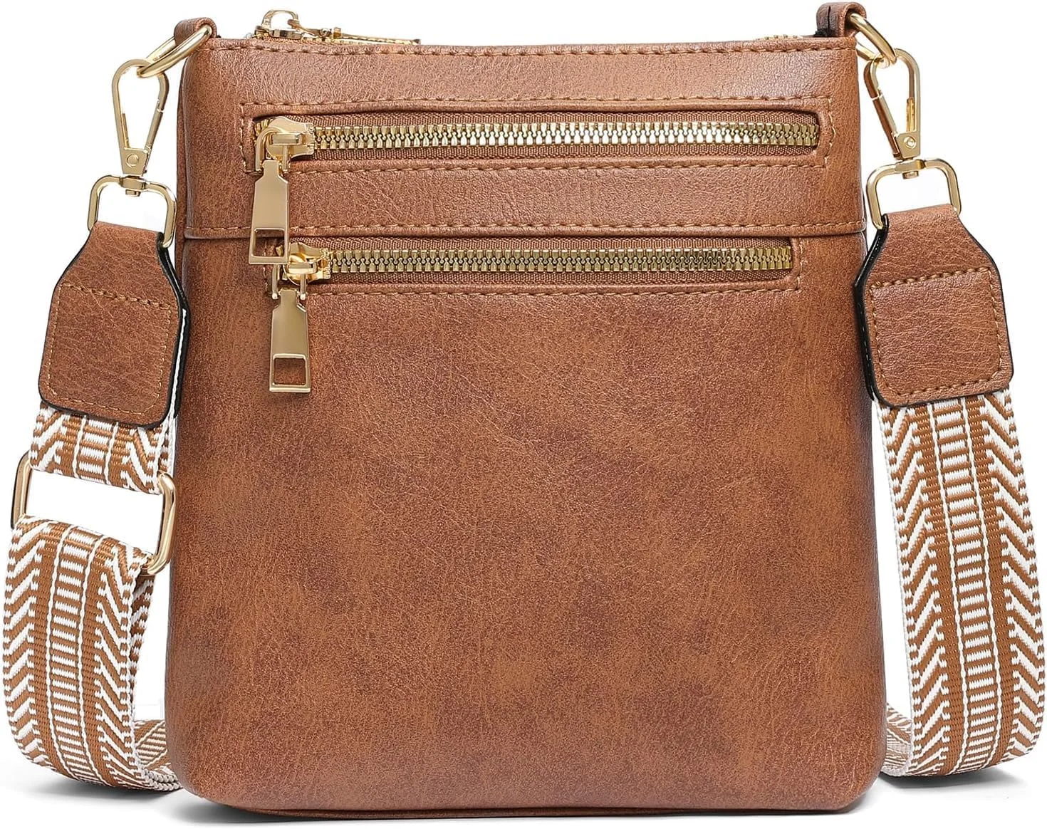کیف دوشی کوچک تلفن همراه زنانه، کیف دستی چرمی شیک با بند قابل تنظیم برای سفر، خرید و کیف پول با جای کارت و جیب زیپ دار