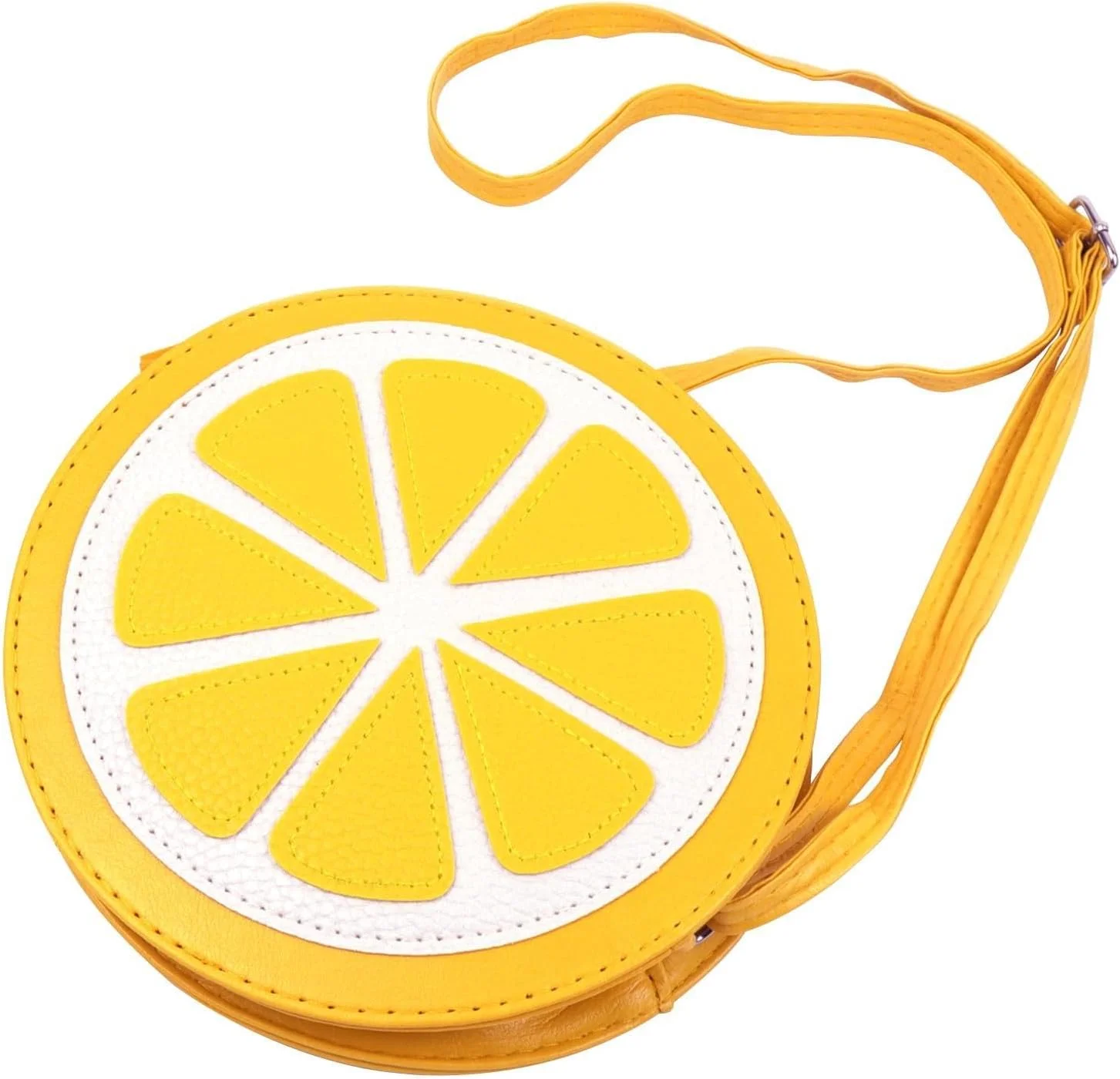 کیف دوشی طرح لیمو، کیف دستی زیبا با بند شانه قابل تنظیم برای خانم ها، کیف دستی سبک وزن با الهام از میوه، اکسسوری غیر رسمی