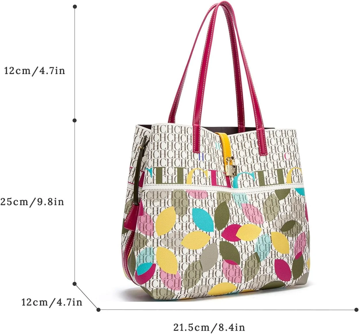 کیف دستی زنانه با طرح حروف برجسته، کیف کراس بادی مد روز، کیف شانه ای زنانه، کیف چرمی PU با دسته بالایی برای کار، مسافرت و خرید