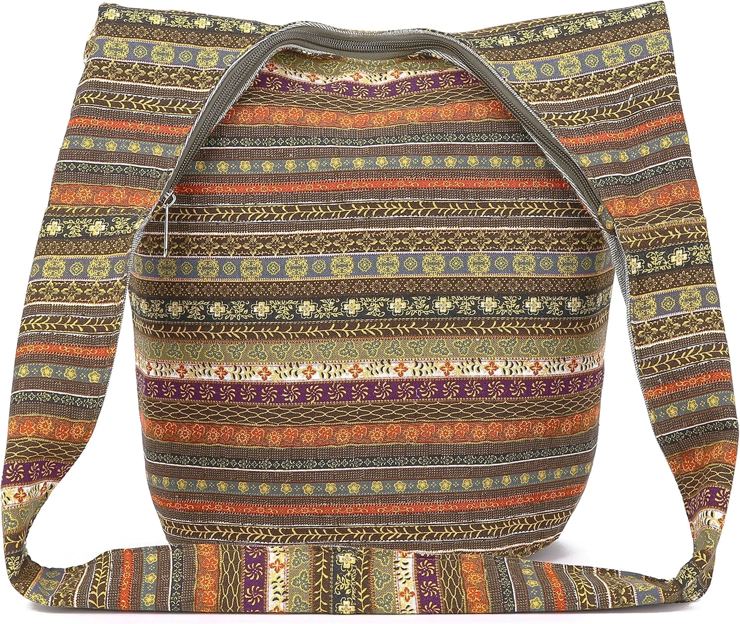 کیف دوشی زنانه مدل Nu Hippie Hobo از جنس کتان پوز