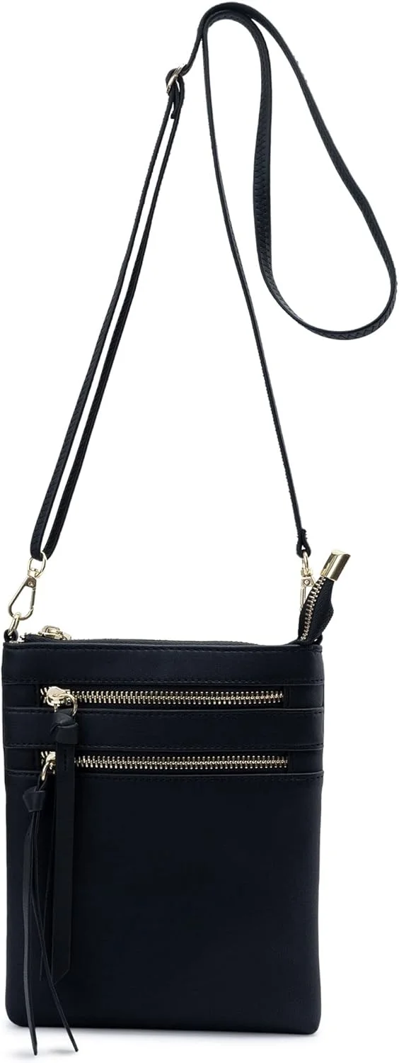 کیف دوشی کوچک زنانه Bveyzi، کیف مسافرتی سبک وزن چند جیبی با بند بلند