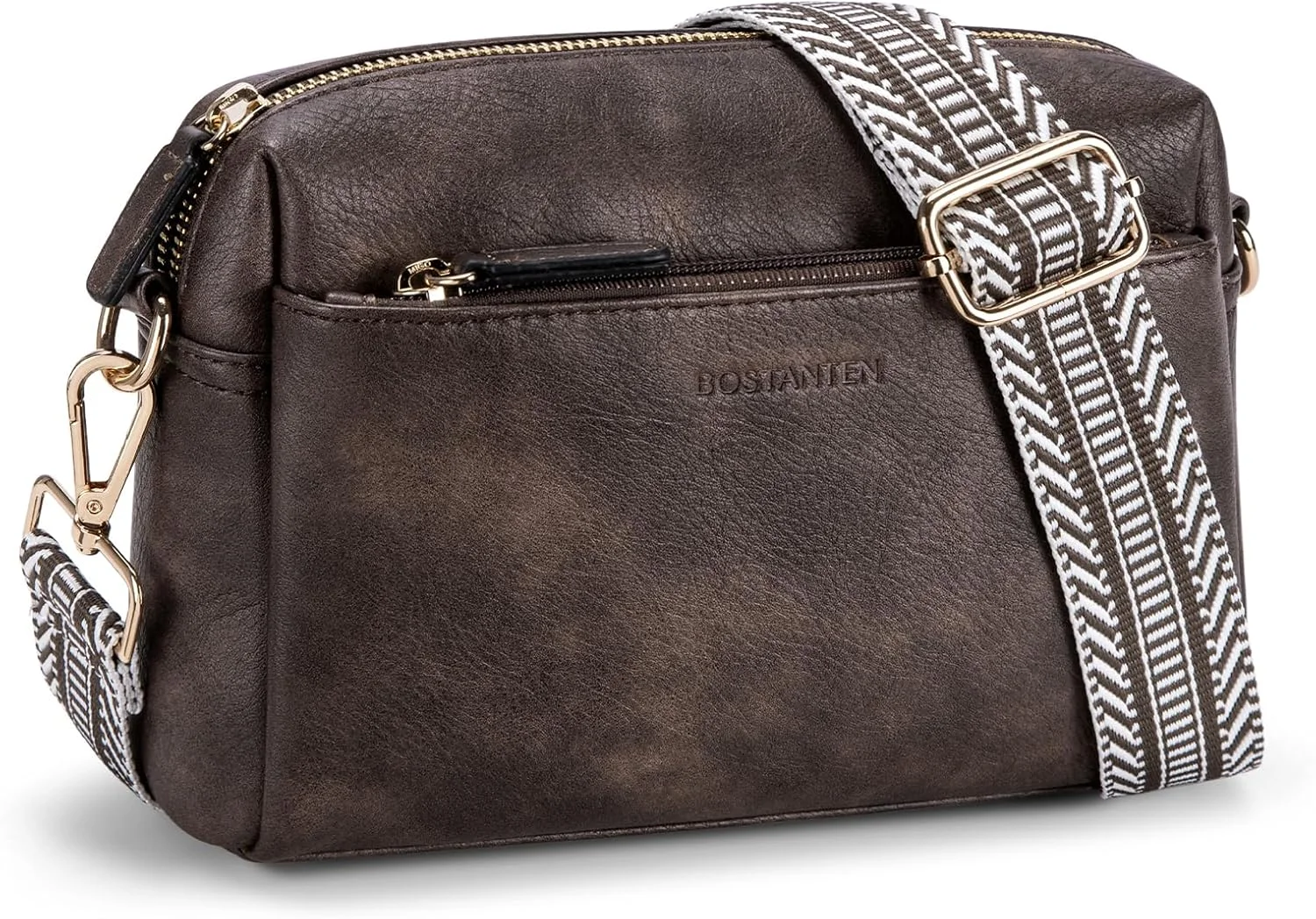 کیف دوشی کوچک زنانه بوستانتن، کیف دستی و کیف پول چرمی تلفن همراه با بند شانه ای رنگی