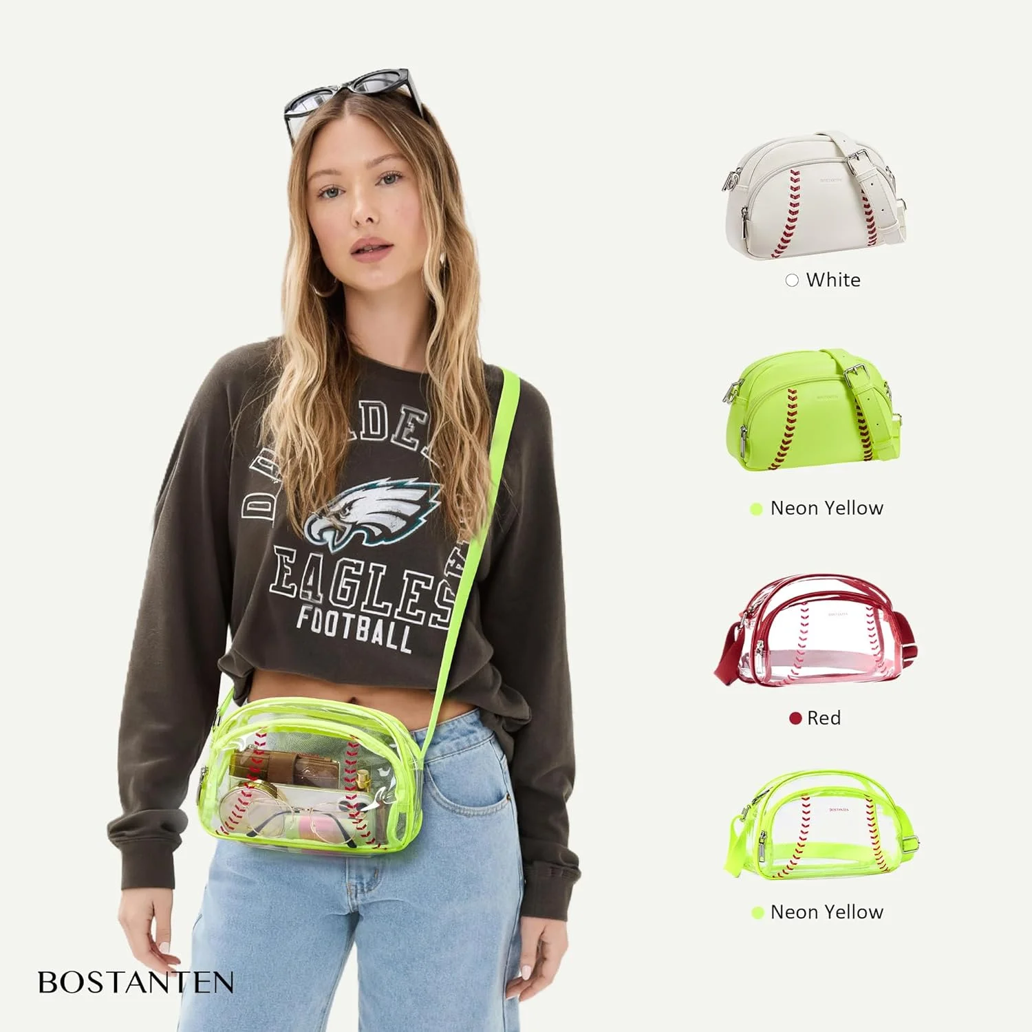 کیف دوشی زنانه بوستانتن، کیف کوچک رودوشی، کیف دستی چرم مصنوعی با بند قابل تنظیم