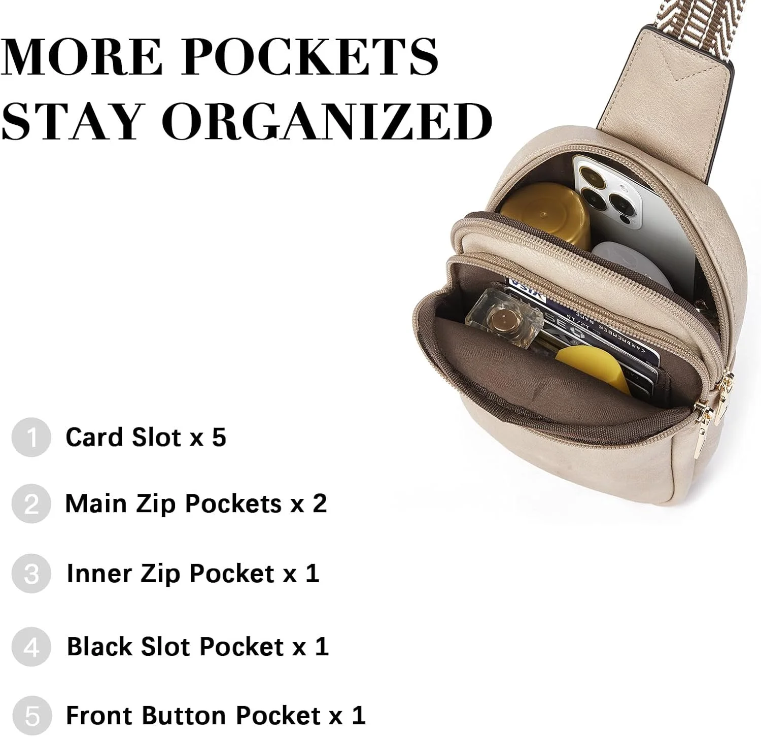 کیف دوشی چرمی زنانه BOSTANTEN، کیف کوچک بند دوشی زنانه، کیف کمری مسافرتی