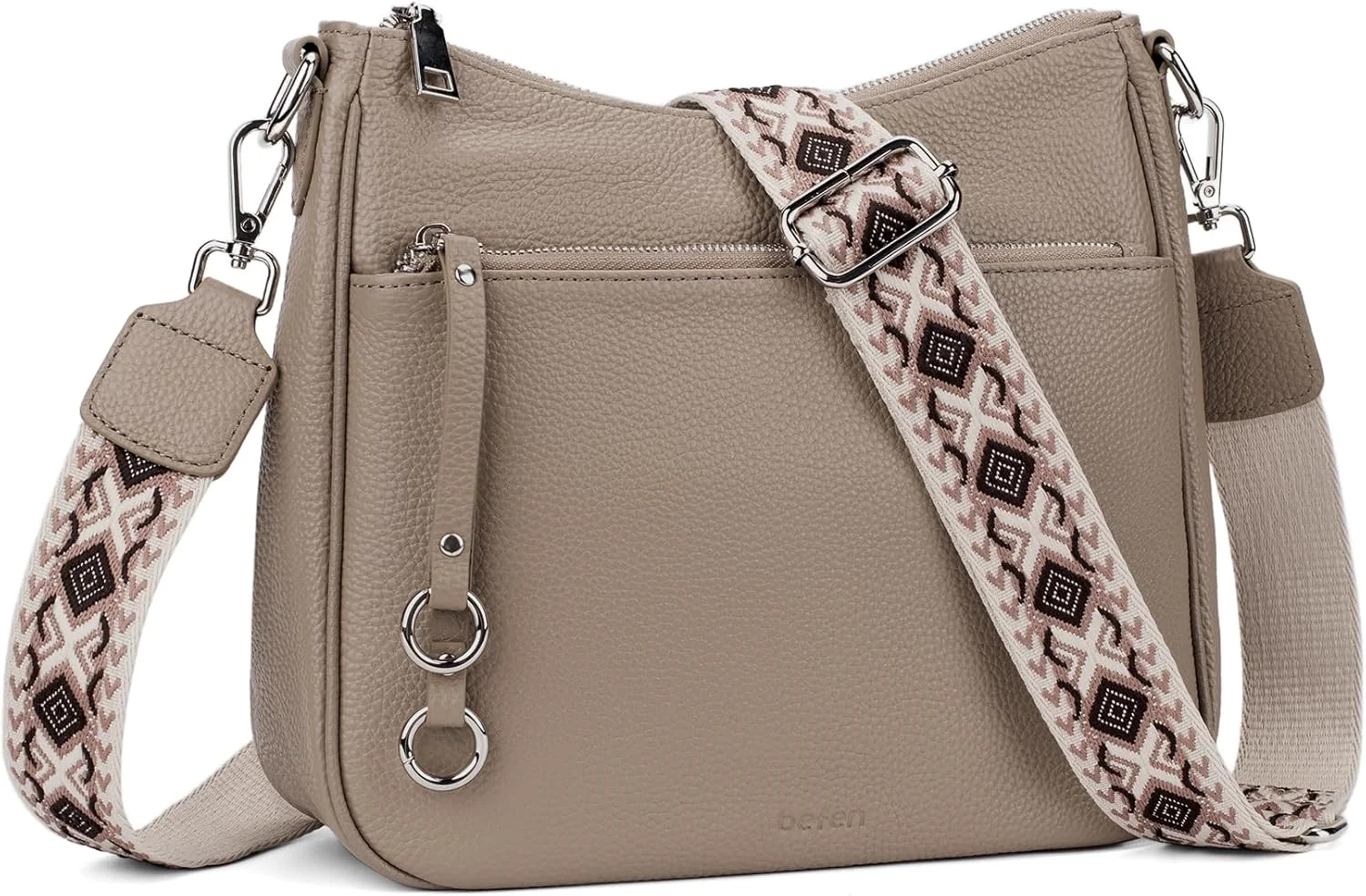 کیف دستی چرمی اصل befen برای زنان، کیف کراس بادی نرم، کیف مدل Hobo، کیف دوشی زنانه با 2 بند قابل جابجایی