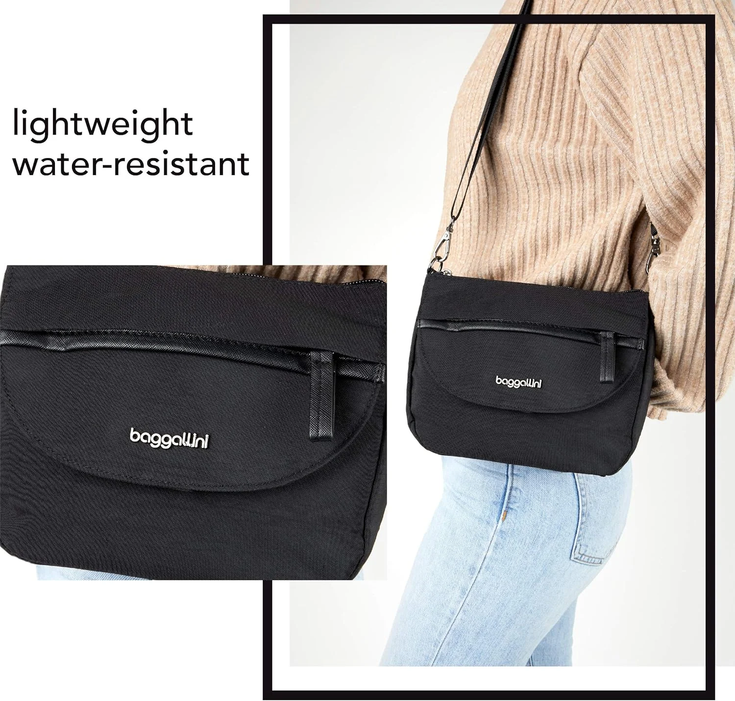 کیف رودوشی زنانه باگالینی مدل Pocket Crossbody 2.0 با جیب RFID