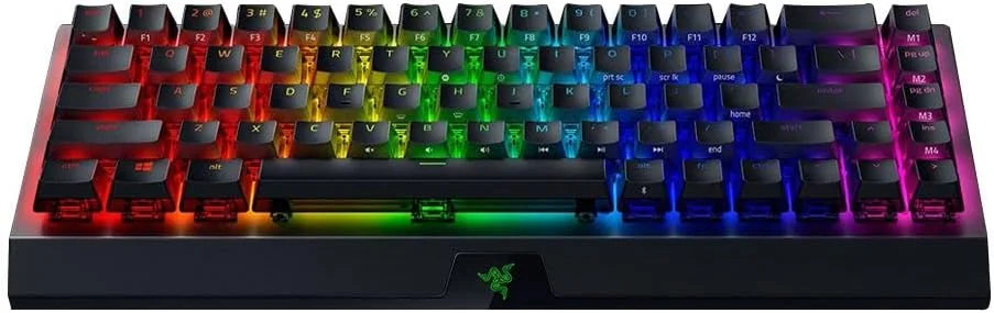 کیبورد گیمینگ مکانیکی 65% Razer BlackWidow V3 Mini HyperSpeed، سوییچ‌های مکانیکی سبز، نور پس‌زمینه RGB قابل تنظیم، کلیدهای ABS دابل شات، طرح‌بندی ایالات متحده - مشکی