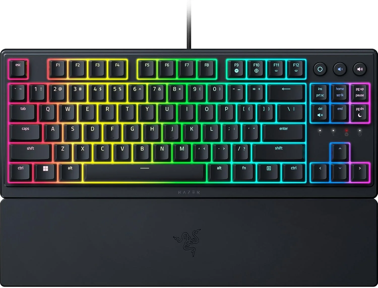 کیبورد گیمینگ Razer Ornata V3 TKL: کلیدهای کم ارتفاع - سوییچهای Mecha-Membrane - روکش UV - کلیدهای رسانه ای با نور پس زمینه - نورپردازی RGB هشت ناحیه ای - مقاوم در برابر پاشش آب - استراحتگاه مچی مغناطیسی - مشکی کلاسیک کیبورد گیمینگ Razer Ornata V3 TKL: کلیدهای کم ارتفاع - سوییچهای Mecha-Membrane - روکش UV - کلیدهای رسانه ای با نور پس زمینه - نورپردازی RGB هشت ناحیه ای - مقاوم در برابر پاشش آب - استراحتگاه مچی مغناطیسی - مشکی کلاسیک