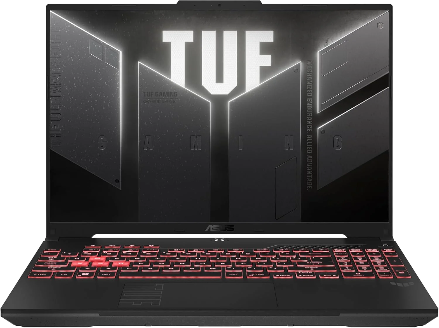 لپ تاپ گیمینگ ایسوس TUF (ارتقا یافته) A16، صفحه نمایش 16 اینچی FHD+ 144 هرتز، AMD Ryzen 7 7445HS، رم 16 گیگابایتی DDR5، اس اس دی 1 ترابایتی PCIe 4.0، NVIDIA GeForce RTX 4050 6 گیگابایتی، کیبورد RGB تک منطقه ای انگلیسی/عربی، ویندوز 11، خاکستری مکانیکی