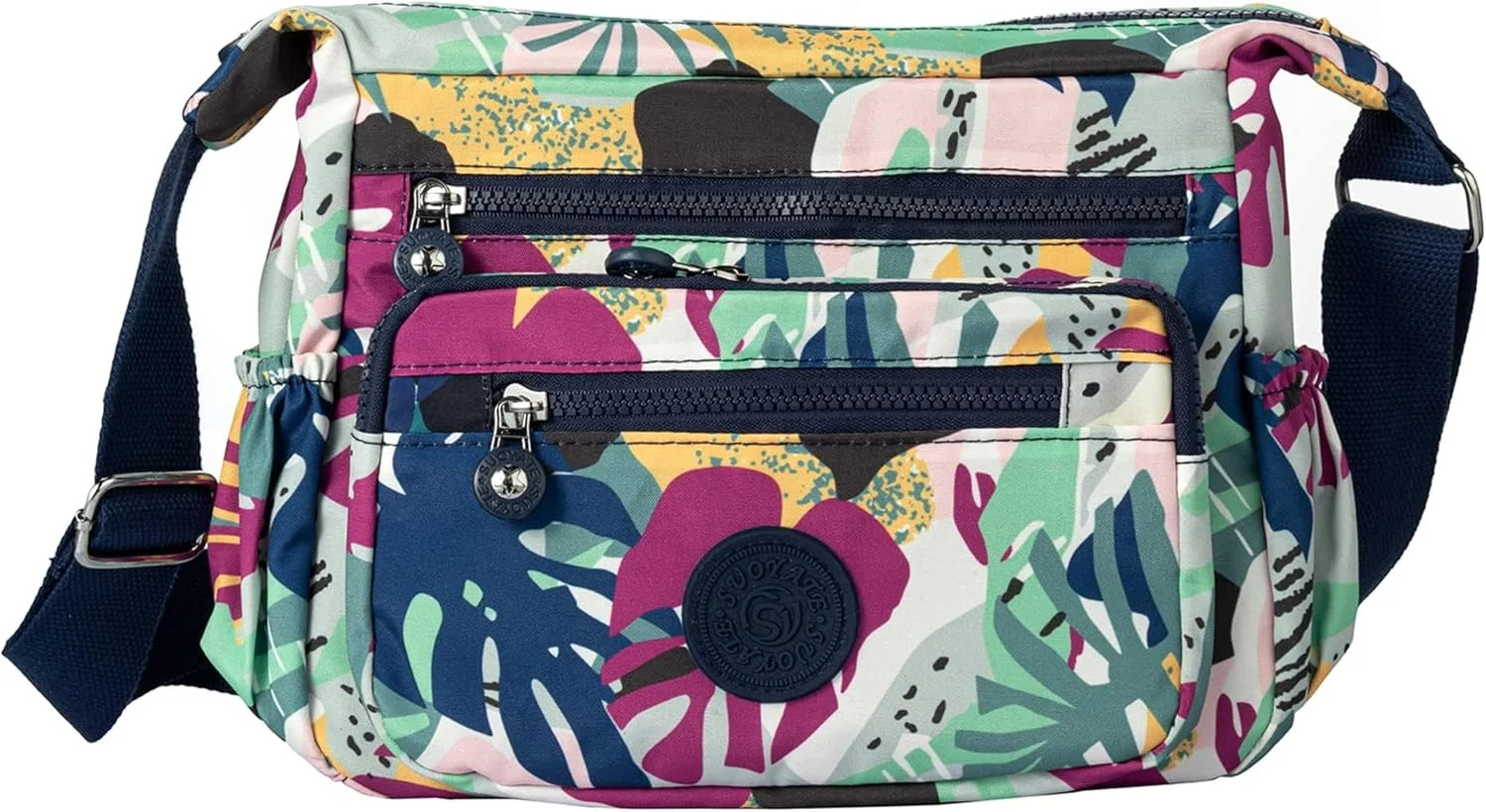 کیف دستی زنانه نالاکال ضدآب چند جیبی، کیف دوشی کژوال طرح دار بوم برای فضای باز