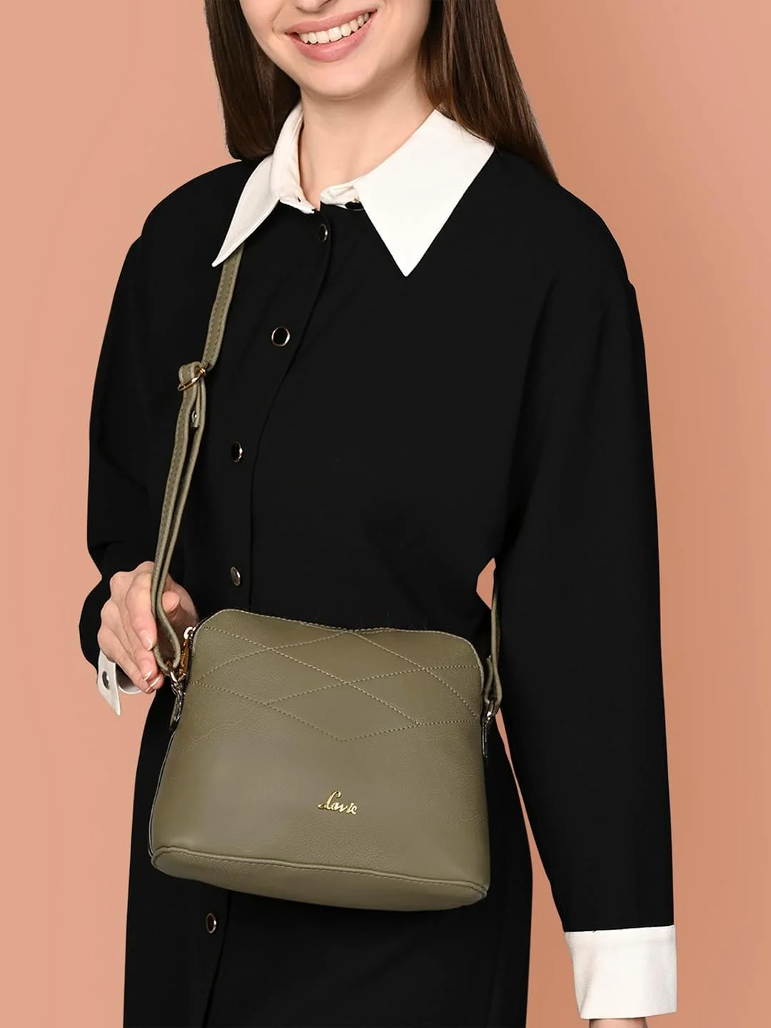 کیف دوشی زنانه لاوی مدل Marma Zigzag (تک عددی)