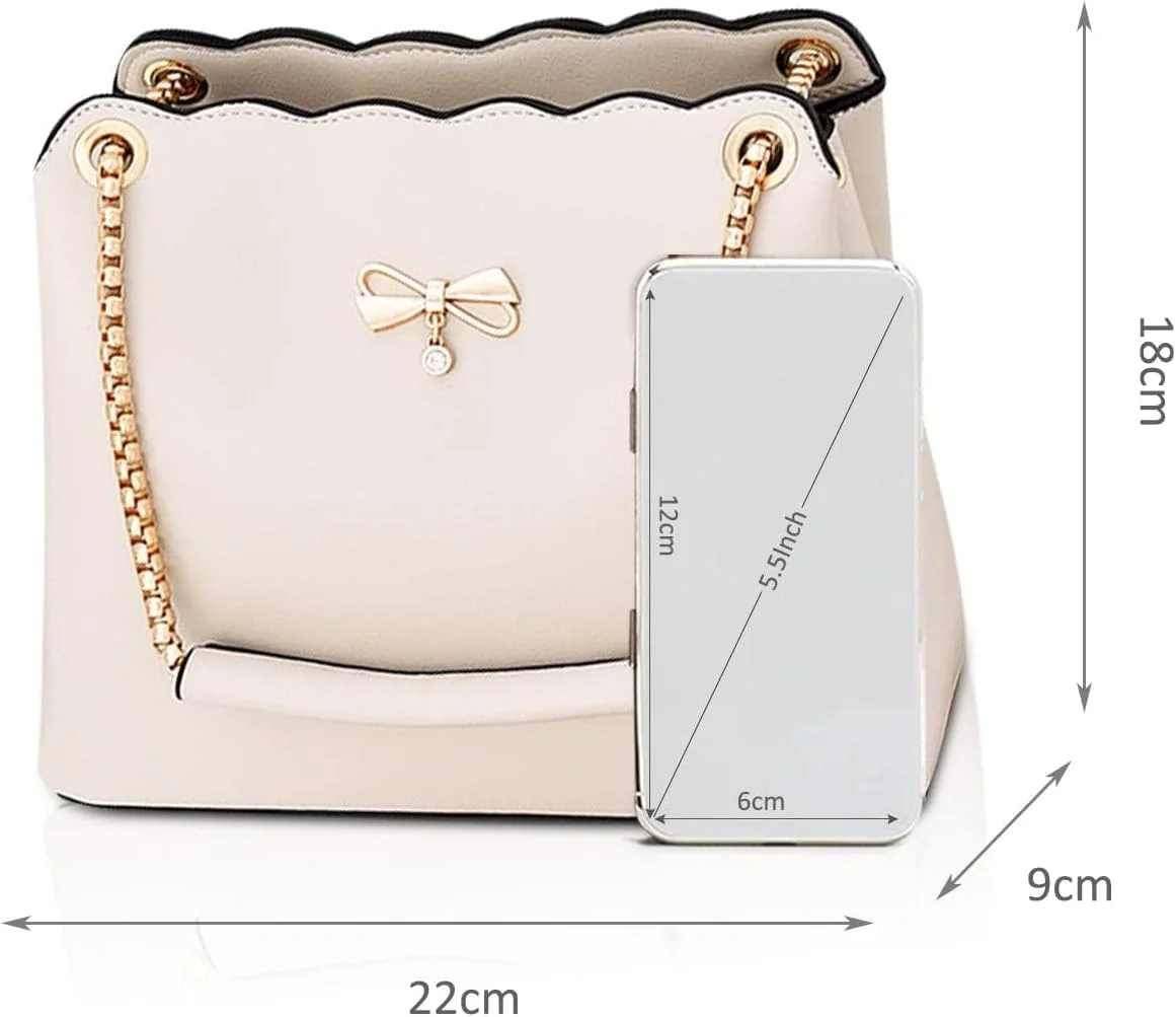 کیف دستی کوچک زنانه آزونه، کیف دوشی چرمی PU مد روز با زنجیر، کیف دستی سبک وزن مورب برای بانوان، هدیه ای ایده آل برای او