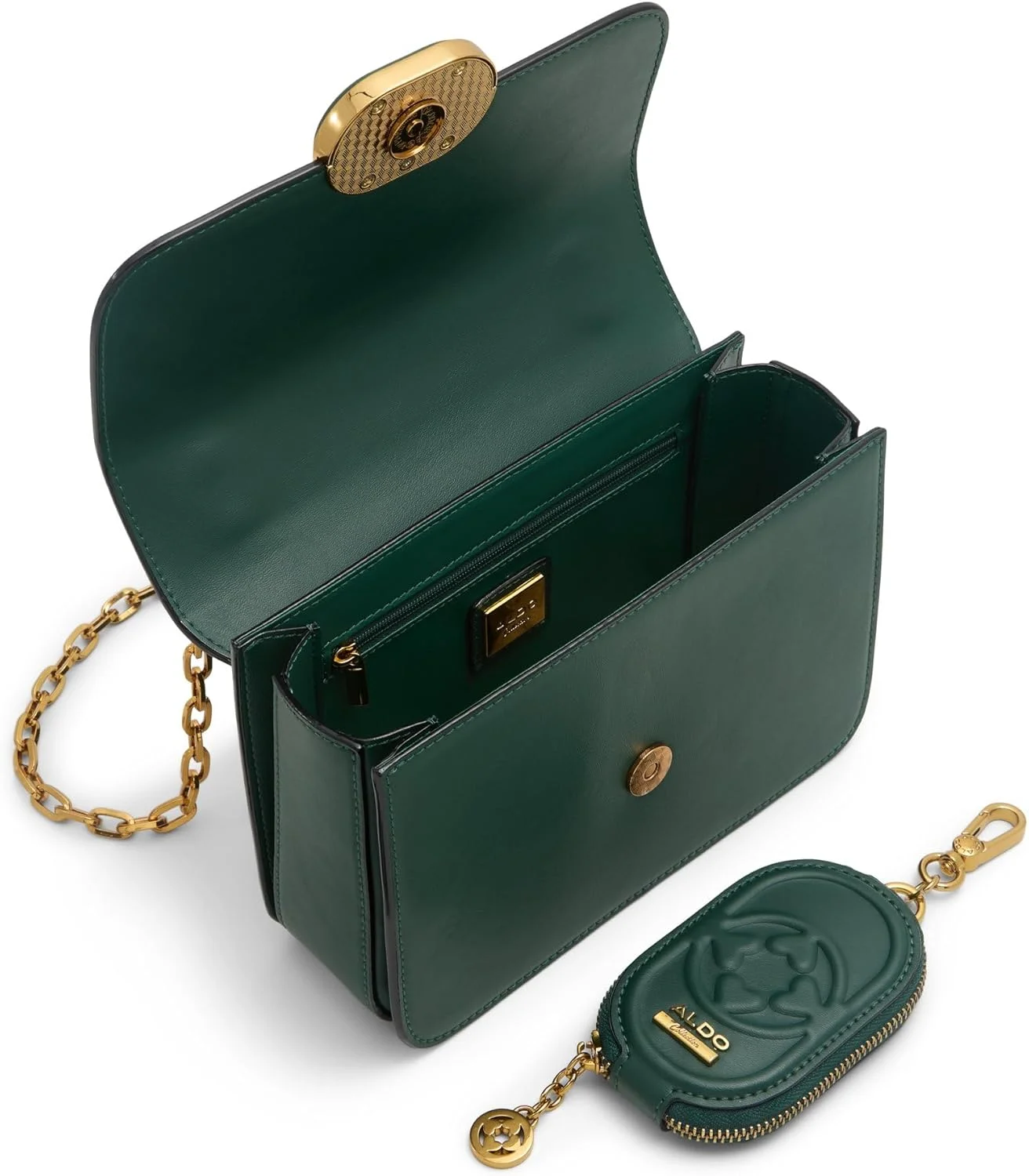 کیف رودوشی زنانه آلدو مدل کالیدورا، سبز تیره، بدون سایز