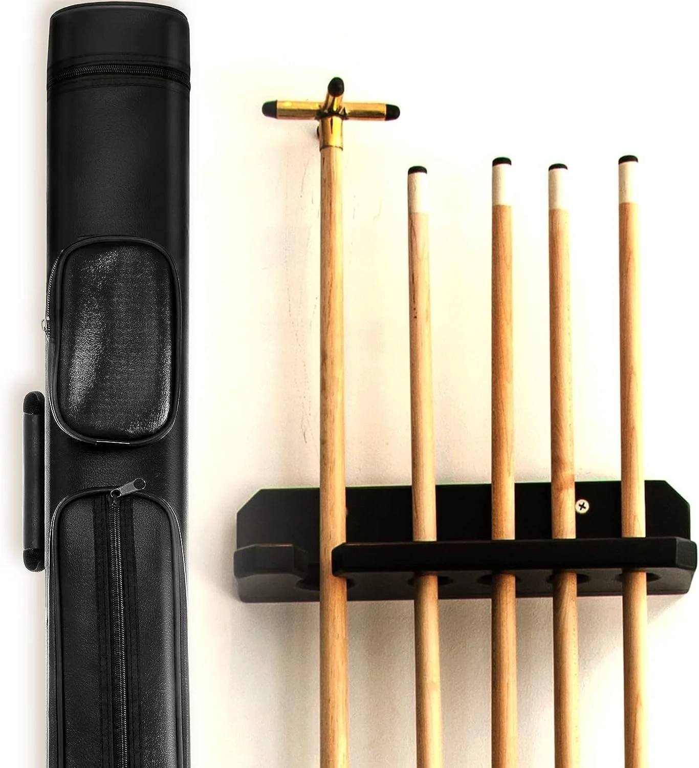 کیف حمل چوب بیلیارد بیضی سخت 2x2 فروشگاه وایت، لوازم جانبی میز بیلیارد، کیف چوب بیلیارد، کیف چوب، کیف چوب بیلیارد 4 سوراخ Pu