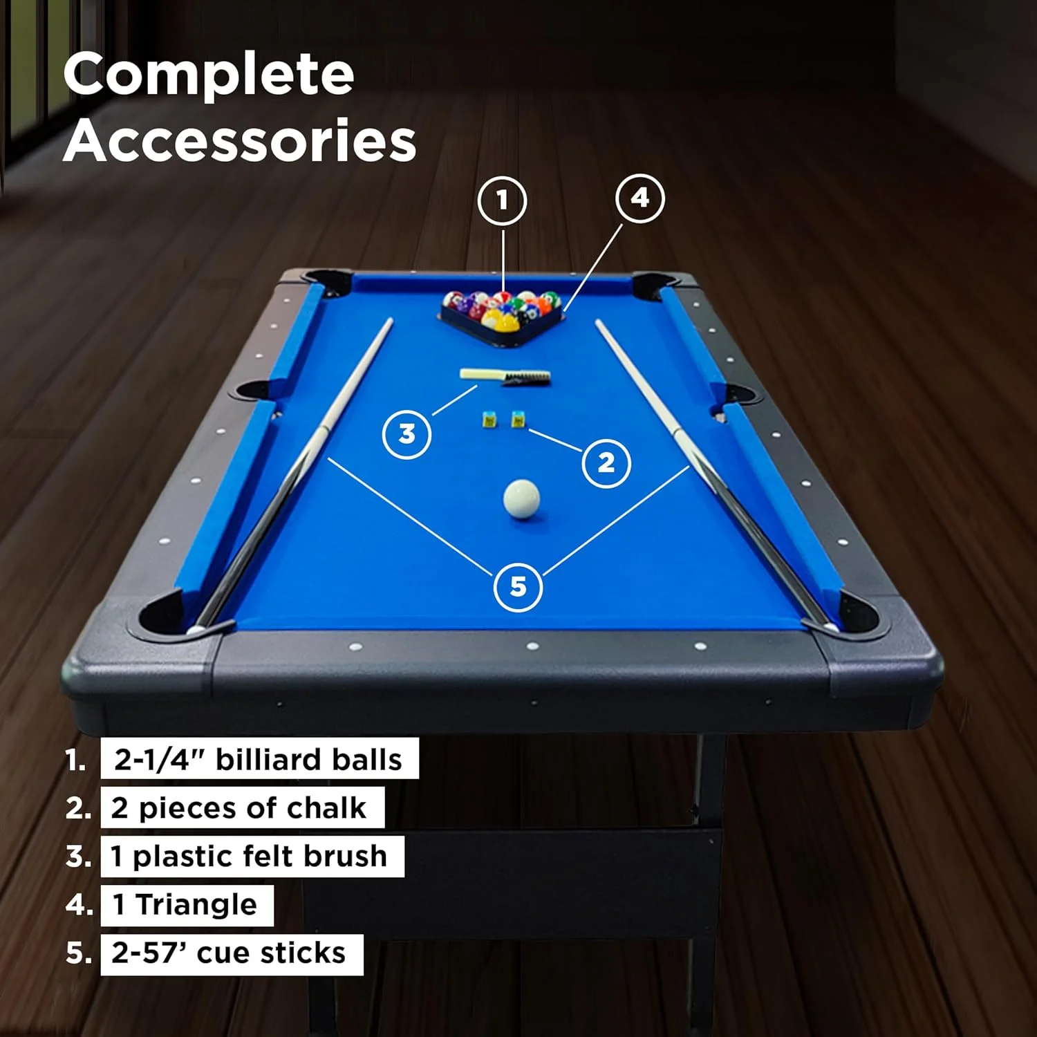 میز بیلیارد تاشو 6 فوتی اسپارنود فیتنس با پایه آهنی مستحکم، سطح پشمی آبی صاف، سیستم برگشت توپ، تراز کننده پایه و لوازم جانبی کامل - بدون نیاز به مونتاژ، میز بیلیارد صرفه جویی در فضا