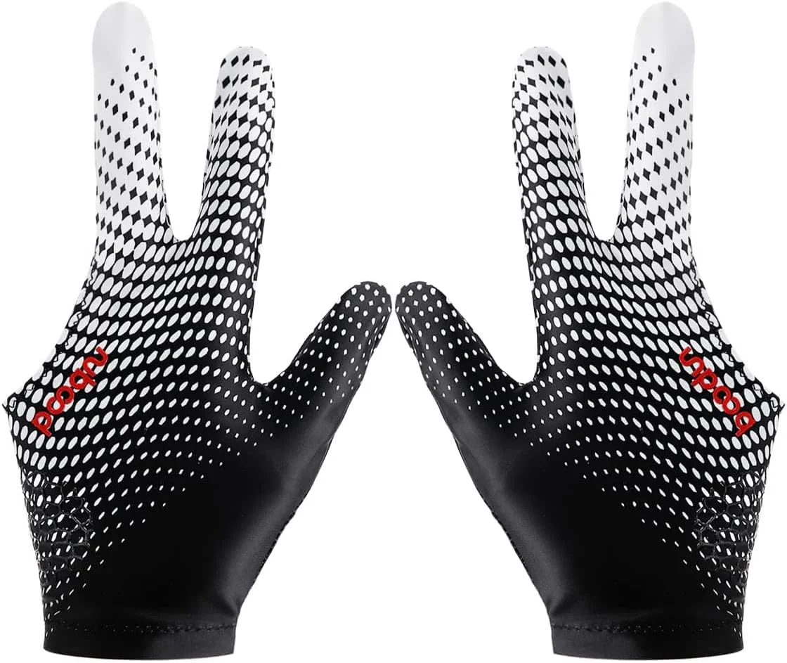 دستکش اسنوکر 3 انگشتی NALACAL، دستکش بیلیارد کشسان، دوخت بادوام، ضد لغزش و تنفسی، دستکش های بادوام برای بازیکنان اسنوکر، سایزهای محبوب برای زنان و مردان