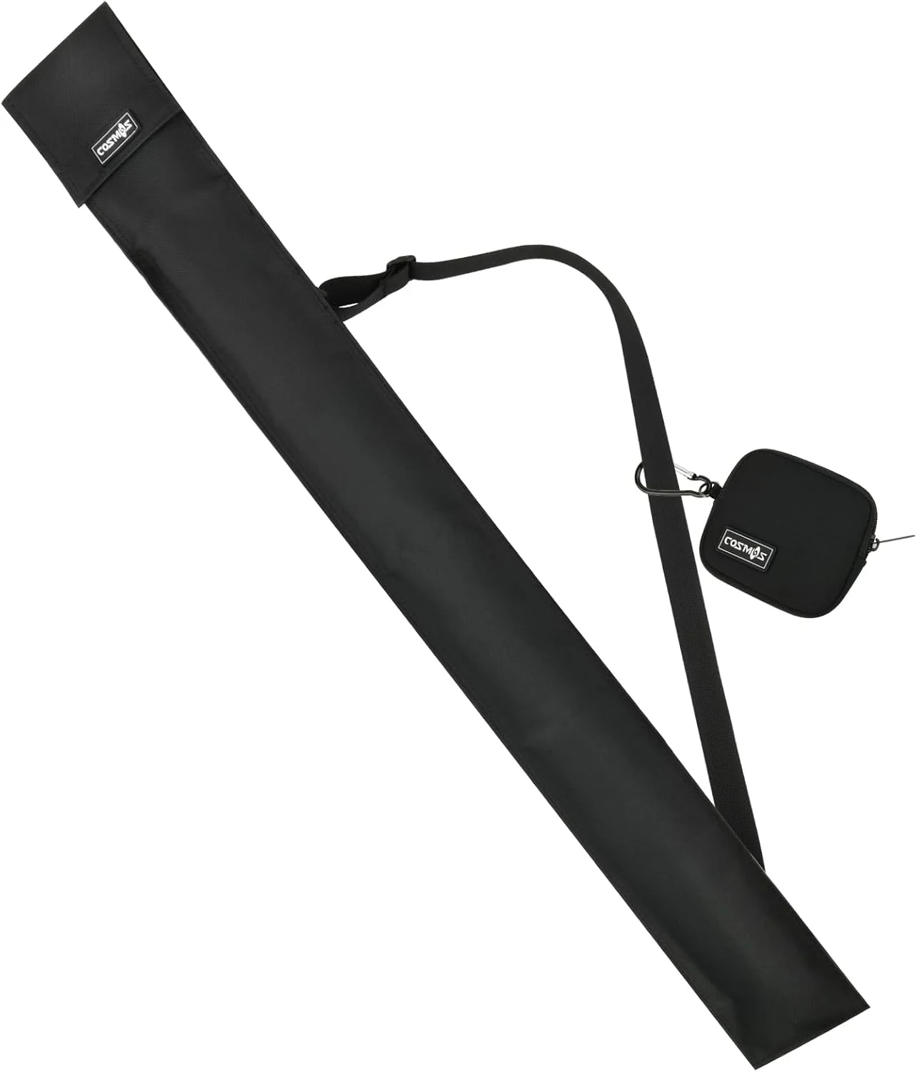 کیف حمل چوب بیلیارد Cosmos برای نگهداری چوب بیلیارد 1/2، رنگ مشکی 32 اینچ، به همراه کیف کوچک زیپ دار