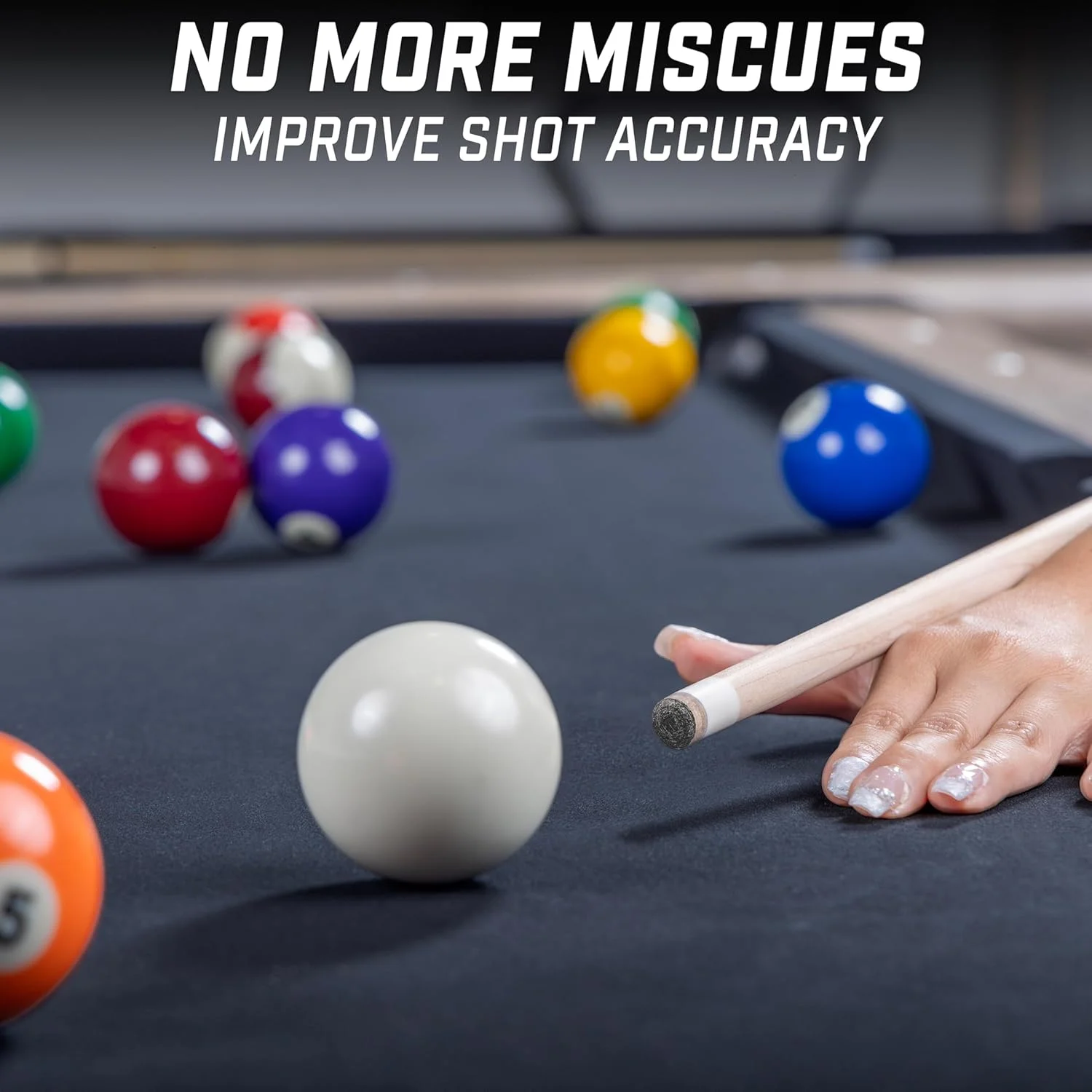 گچ چوب بیلیارد پریمیوم GoSports - بسته 12 عددی - گچ چوب بیلیارد - مشکی، آبی، قرمز یا سبز