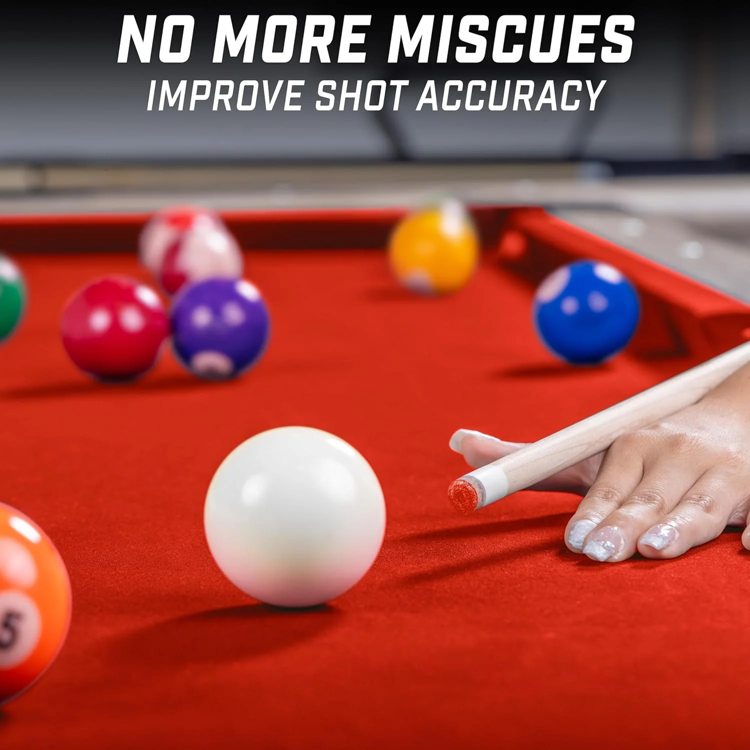 گچ چوب بیلیارد پریمیوم GoSports - بسته 12 عددی - گچ چوب بیلیارد - مشکی، آبی، قرمز یا سبز