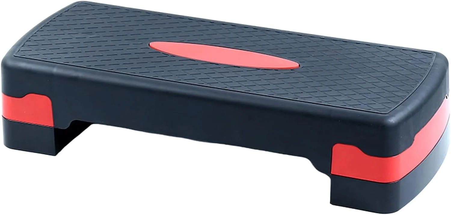 استپ ایروبیک قابل تنظیم SOOFAM، پلتفرم تمرین استپ ایروبیک با 2 پایه، ارتفاع قابل تنظیم 4 تا 6 اینچ، تجهیزات تناسب اندام برای تمرینات ورزشی خانگی
