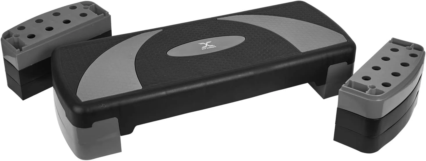 استپ ایروبیک چند سطحی با حداکثر استحکام، مناسب برای تمرینات ورزشی، 2 تا 5 سطح قابل تنظیم، عالی برای باشگاه خانگی، کاردیو، پیلاتس، یوگا و سایر ورزش ها