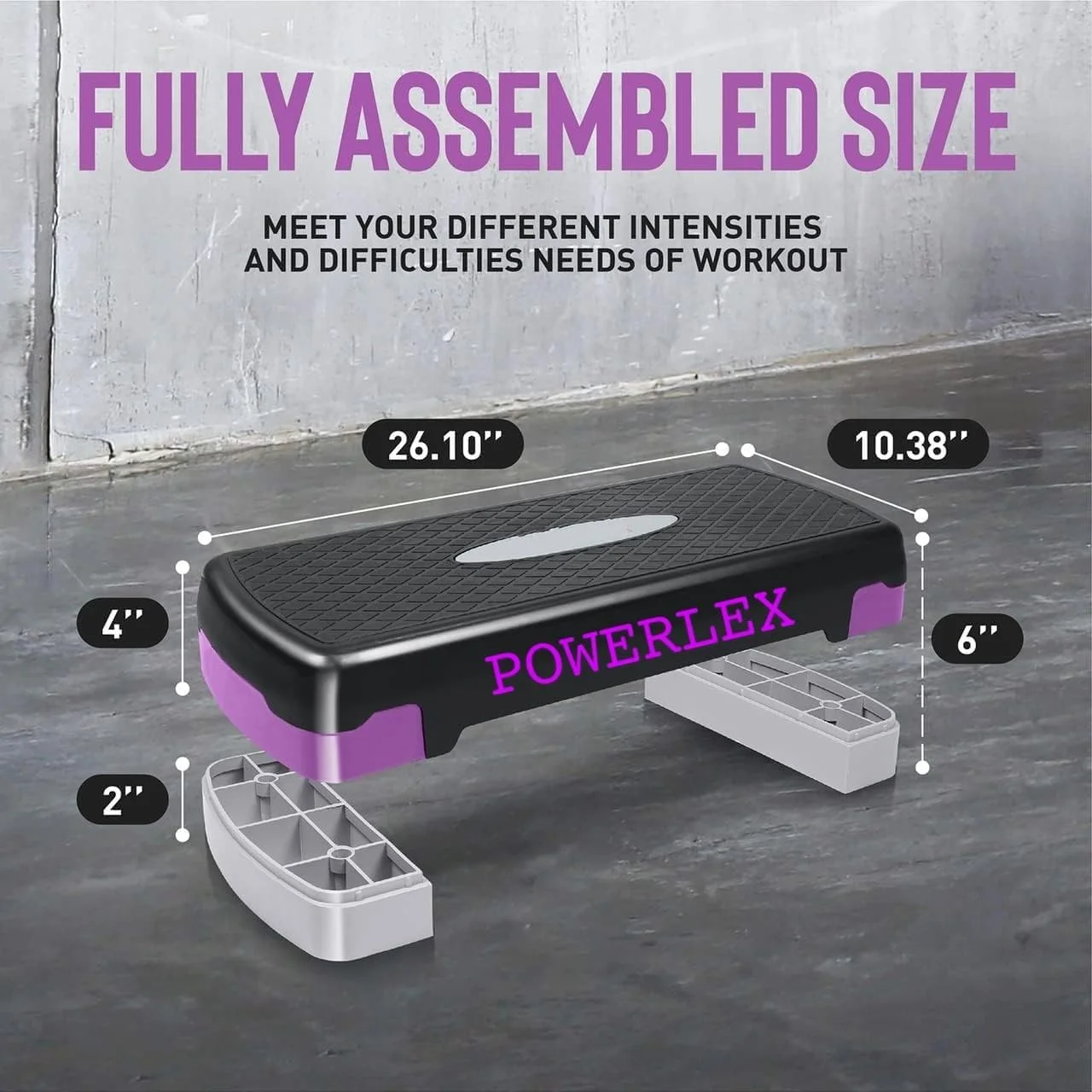 استپ پله ایروبیک قابل تنظیم | تمرینات خود را در خانه و باشگاه ورزشی به سطح بالاتری ببرید | مقاوم و بادوام | استپر جمع و جور و چند منظوره برای تمرینات فیتنس