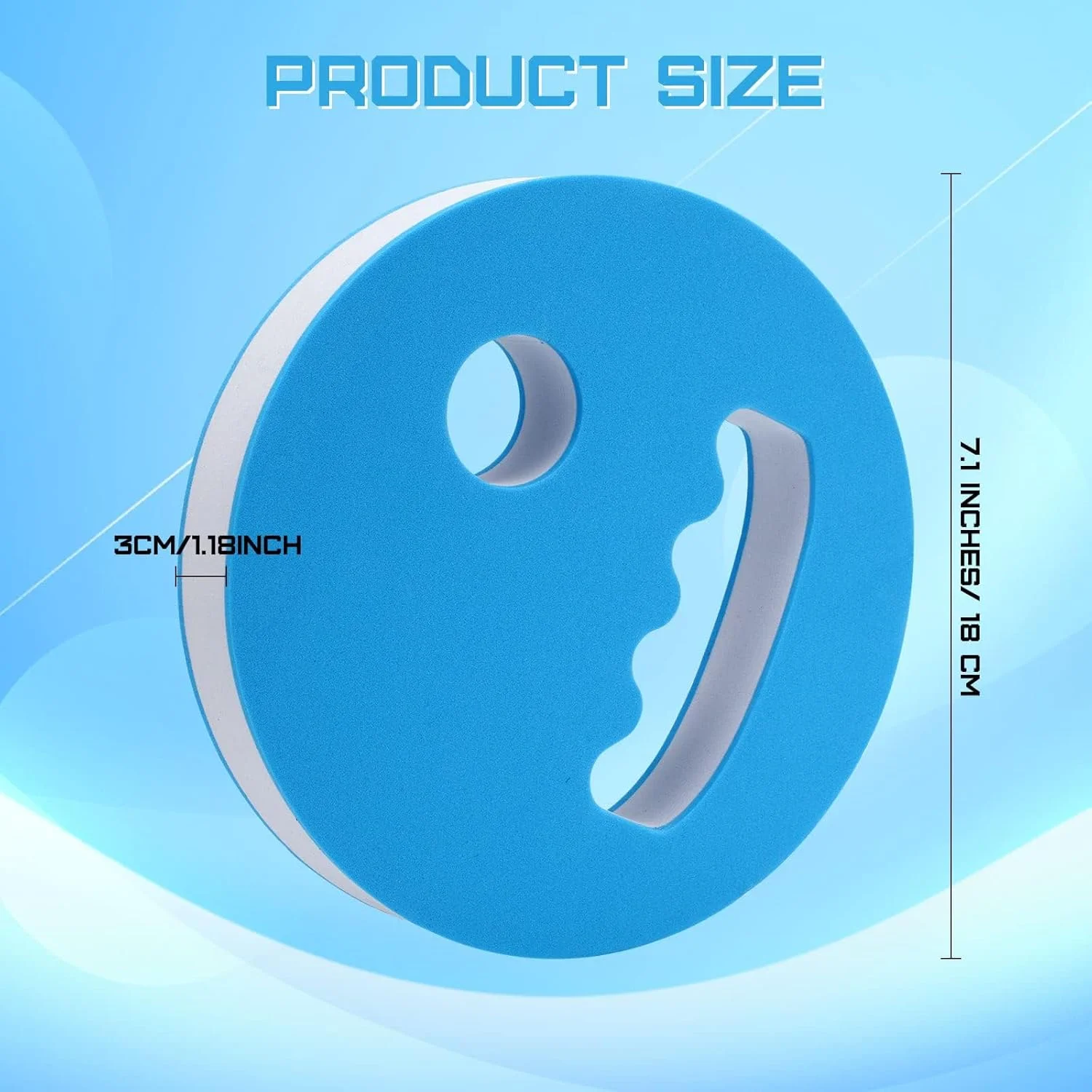 دیسک های تمرین در آب 4 عددی، وزنه های آبی برای مجموعه تمرینات استخری، تجهیزات ایروبیک فوم EVA برای بزرگسالان، مقاومت دستی استخر برای شناگران مبتدی و افراد مبتلا به آرتروز