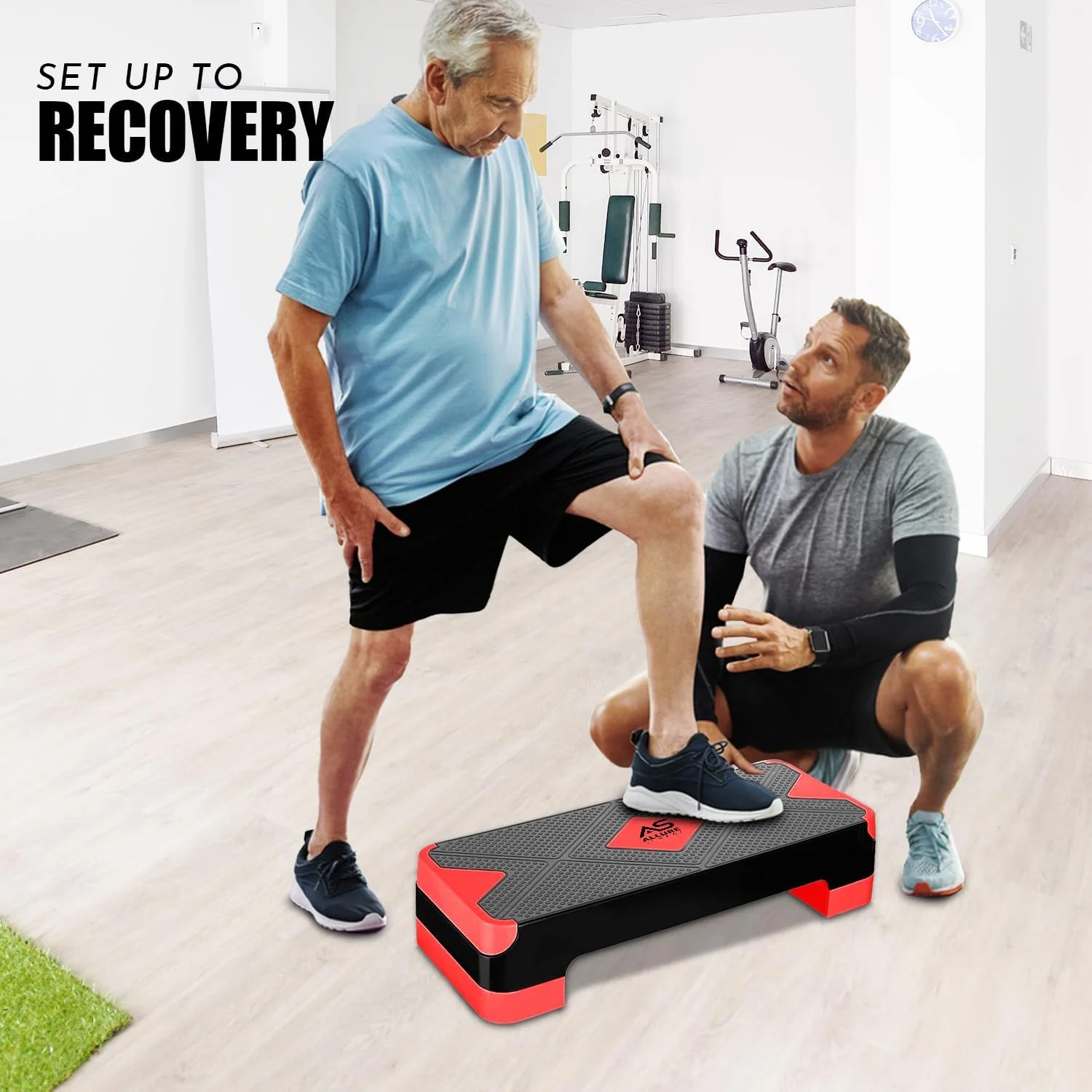 استپ ایروبیک مناسب برای خانه و باشگاه - مناسب برای کاردیو، یوگا، وزنه، تمرینات ورزشی، کشش، تناسب اندام - دارای دو سطح قابل تنظیم و ضد لغزش (طول 68 x عرض 28 x ارتفاع 10)