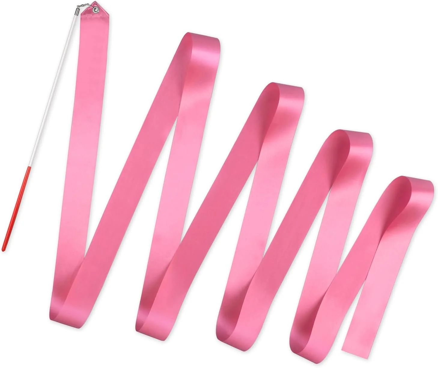 روبان رقص DS. DISTINCTIVE STYLE با چوب دستی، 4 یارد طول، روبان ژیمناستیک ریتمیک، روبان رقص برای بچه ها، چرخش باتوم