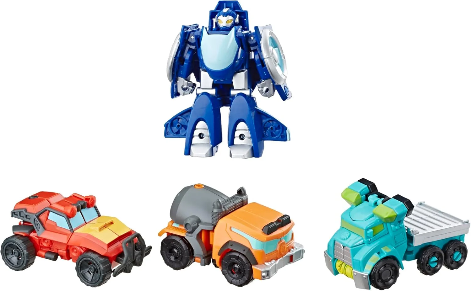 مجموعه تیم نجات آکادمی ربات‌های نجات ترنسفورمرز Playskool Heroes، 4 اکشن فیگور تبدیل‌شونده کلکسیونی 4.5 اینچی، اسباب‌بازی برای کودکان 3 سال به بالا (اختصاصی آمازون)