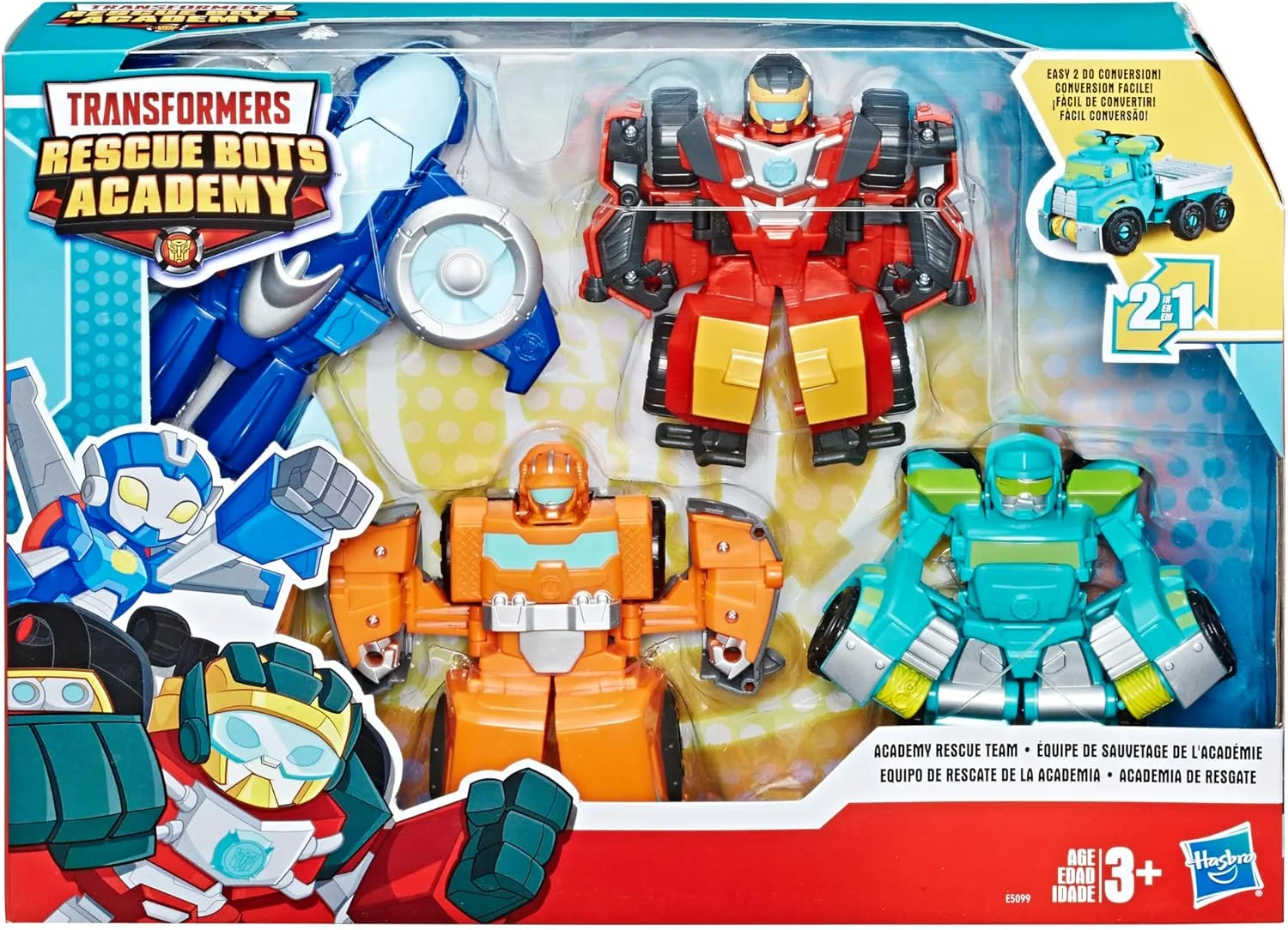 مجموعه تیم نجات آکادمی ربات‌های نجات ترنسفورمرز Playskool Heroes، 4 اکشن فیگور تبدیل‌شونده کلکسیونی 4.5 اینچی، اسباب‌بازی برای کودکان 3 سال به بالا (اختصاصی آمازون)