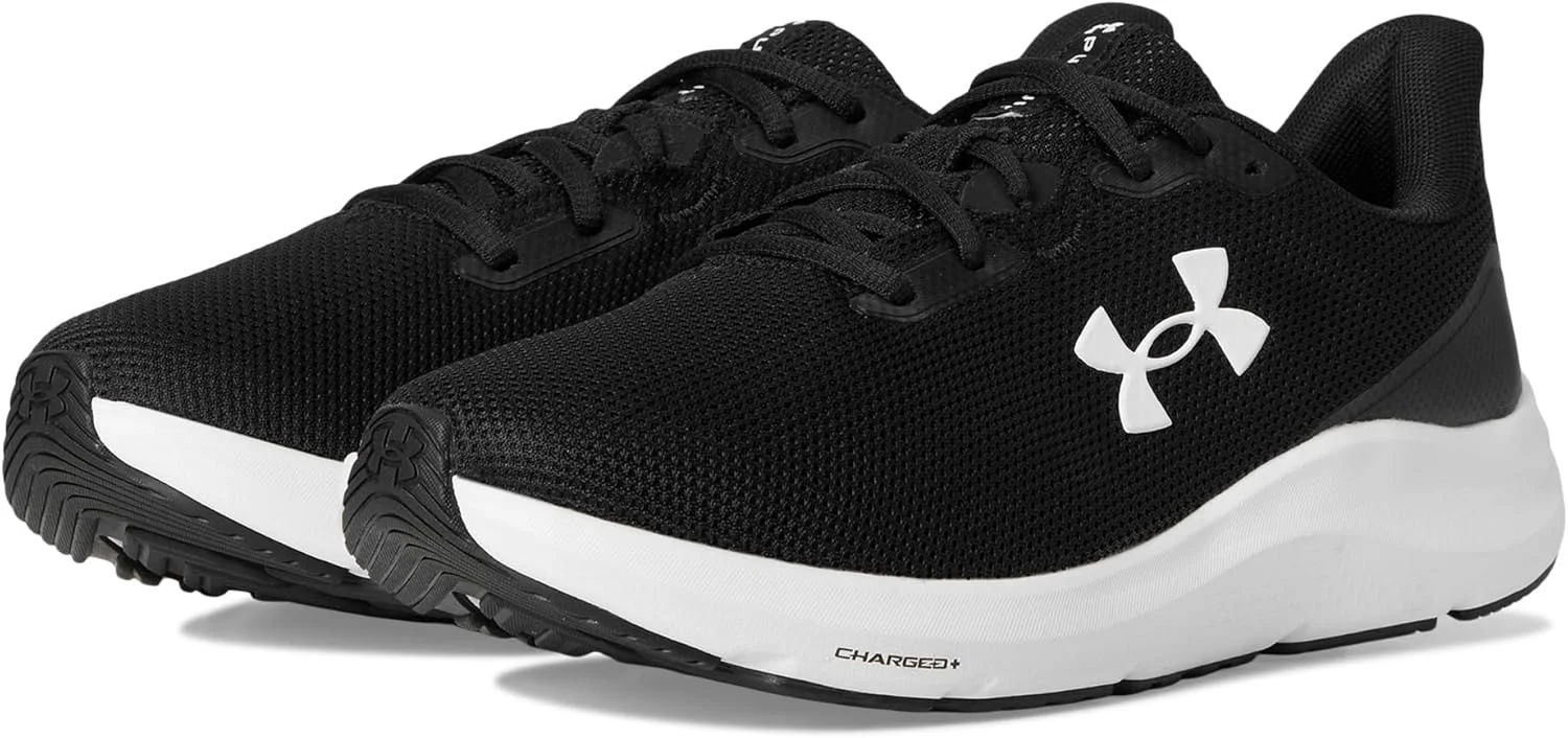 کفش دویدن مردانه آندر آرمور مدل Ua Charged Pursuit 4، مشکی مشکی سفید، سایز 40.5 اروپا