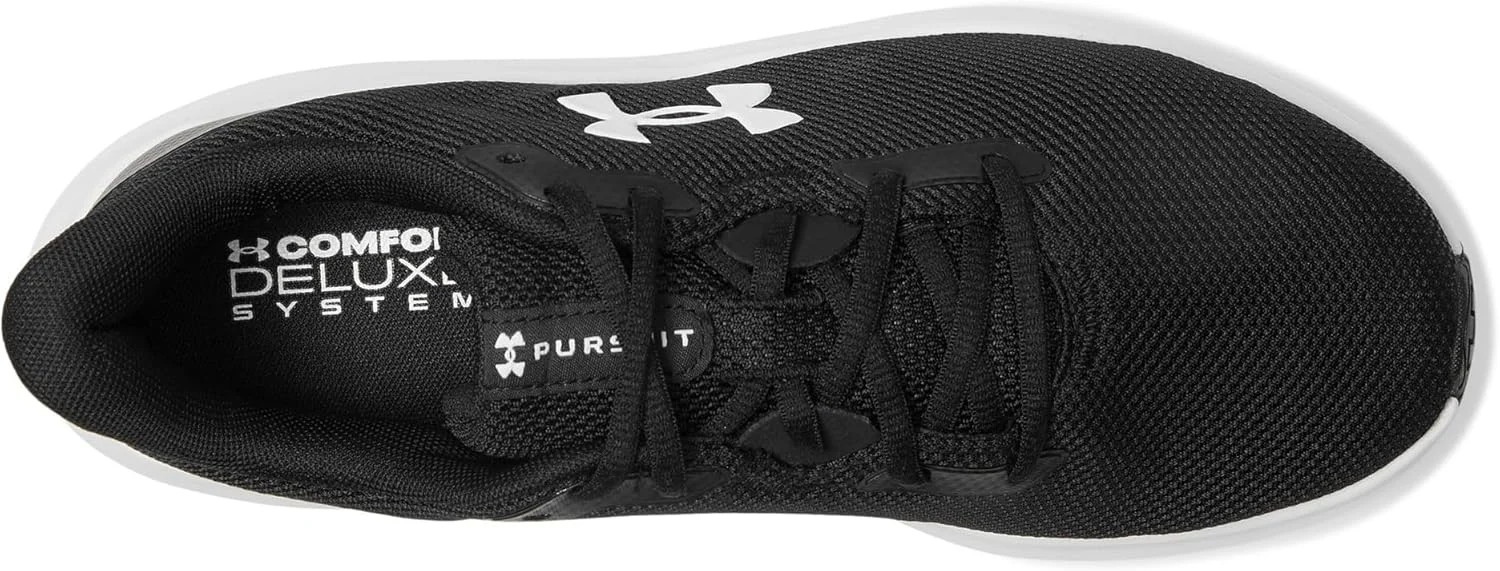 کفش دویدن مردانه آندر آرمور مدل Ua Charged Pursuit 4، مشکی مشکی سفید، سایز 40.5 اروپا