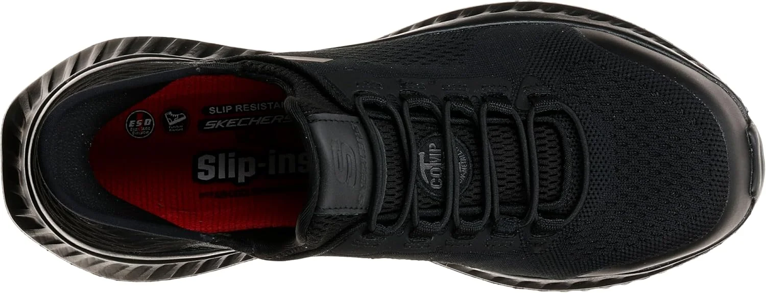 کفش مردانه اسکیچرز مدل SLIP-INS WORK: TILIDO - FLETCHI، مشکی، سایز 42