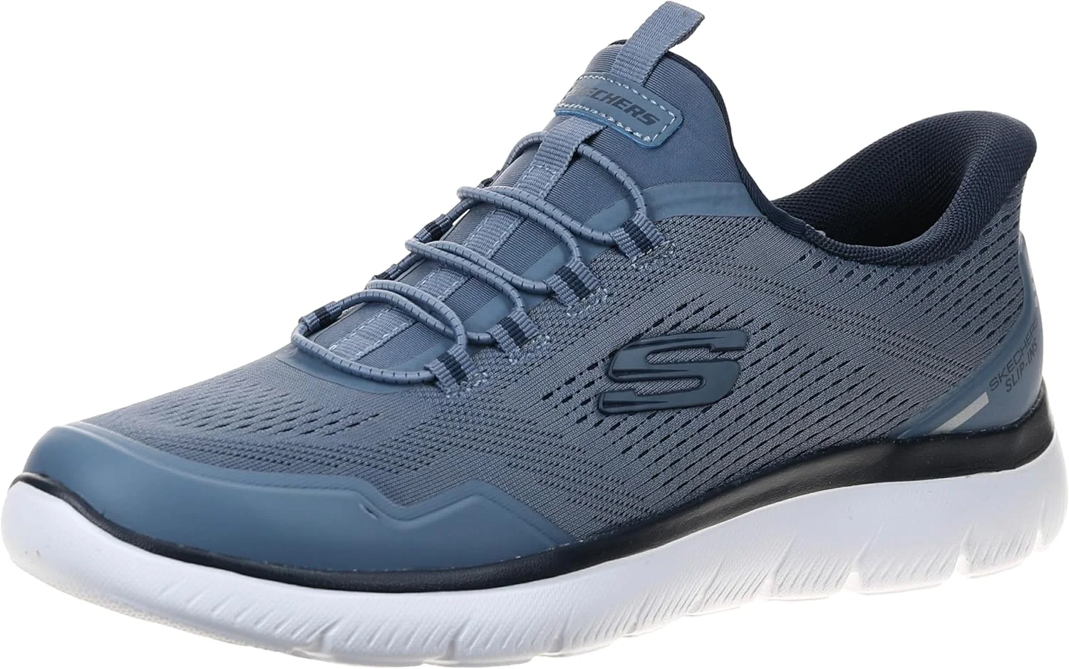 کفش مردانه اسکیچرز مدل سامیتس، نقره ای خاکی