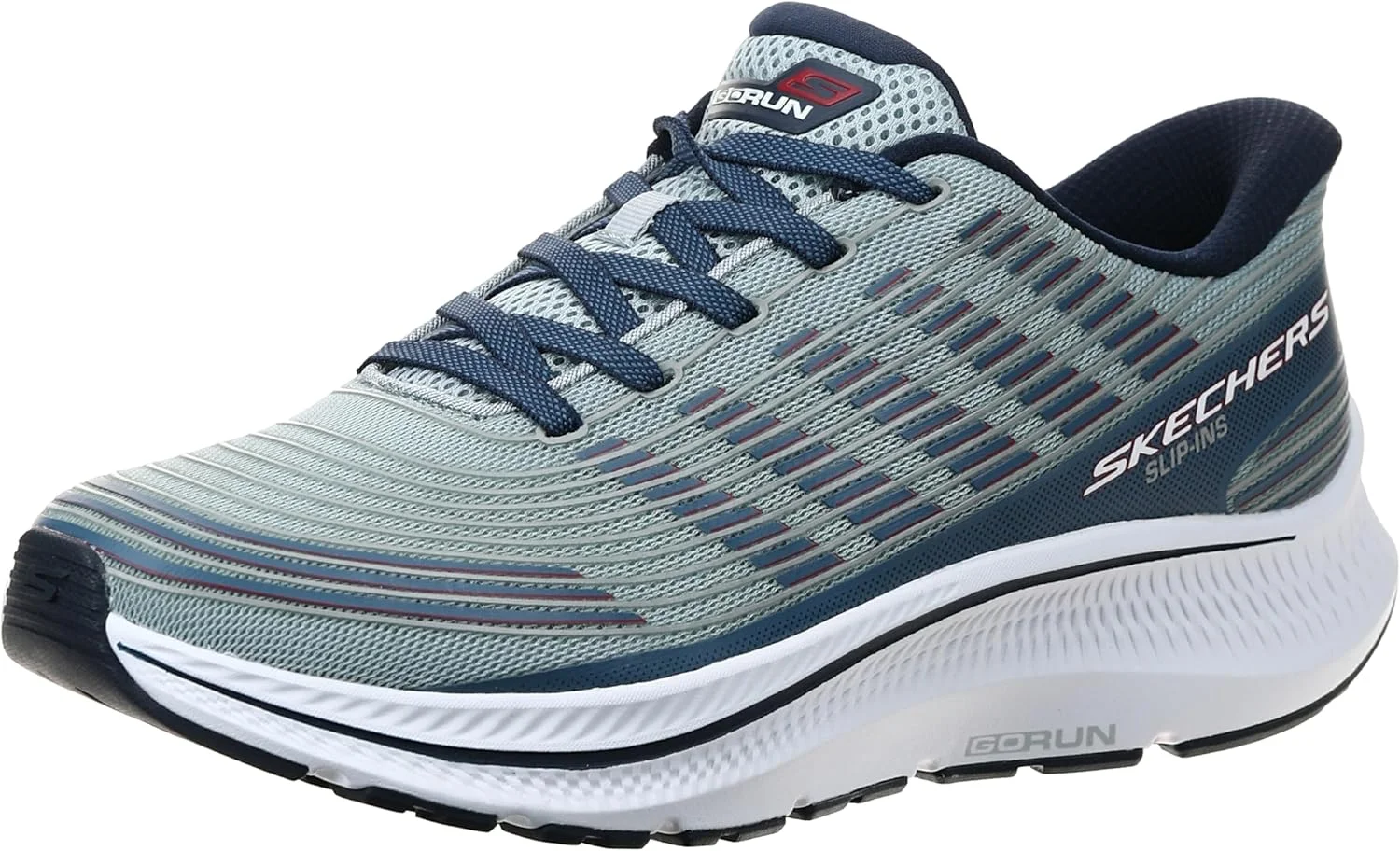 کفش مردانه اسکیچرز مدل GO RUN CONSISTENT 2.0، طوسی سرمه ای، سایز 42