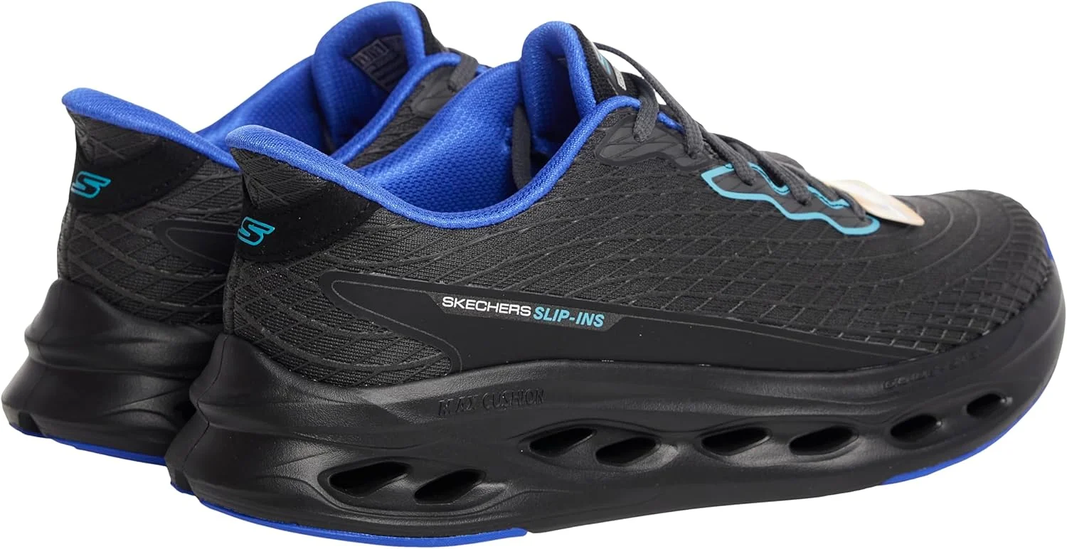 کفش مردانه اسکچرز مکس کوشنینگ گلاید-استپ، مشکی/آبی، سایز 42