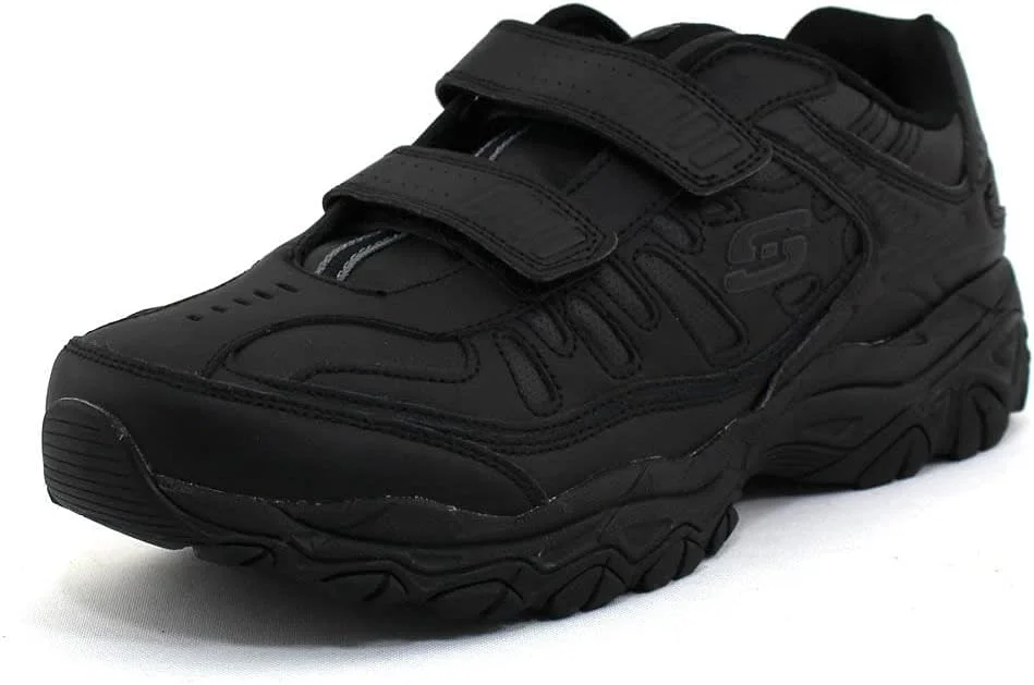 کفش ورزشی مردانه اسکیچرز مدل Afterburn M. Fit Strike، مشکی، سایز 42 EU X-Wide