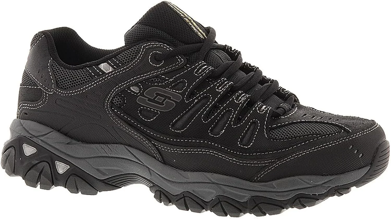 کفش ورزشی مردانه اسکیچرز مدل Afterburn با بند و فوم حافظه دار، مشکی، سایز 43 EU X-Wide کفش ورزشی مردانه اسکیچرز مدل Afterburn با بند و فوم حافظه دار، مشکی، سایز 43 EU X-Wide