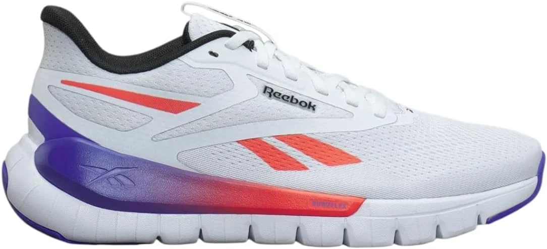کفش ورزشی ریباک فلکس ترینر مناسب بزرگسالان، سفید/نارنجی فلش/بنفش سلطنتی سایز 40