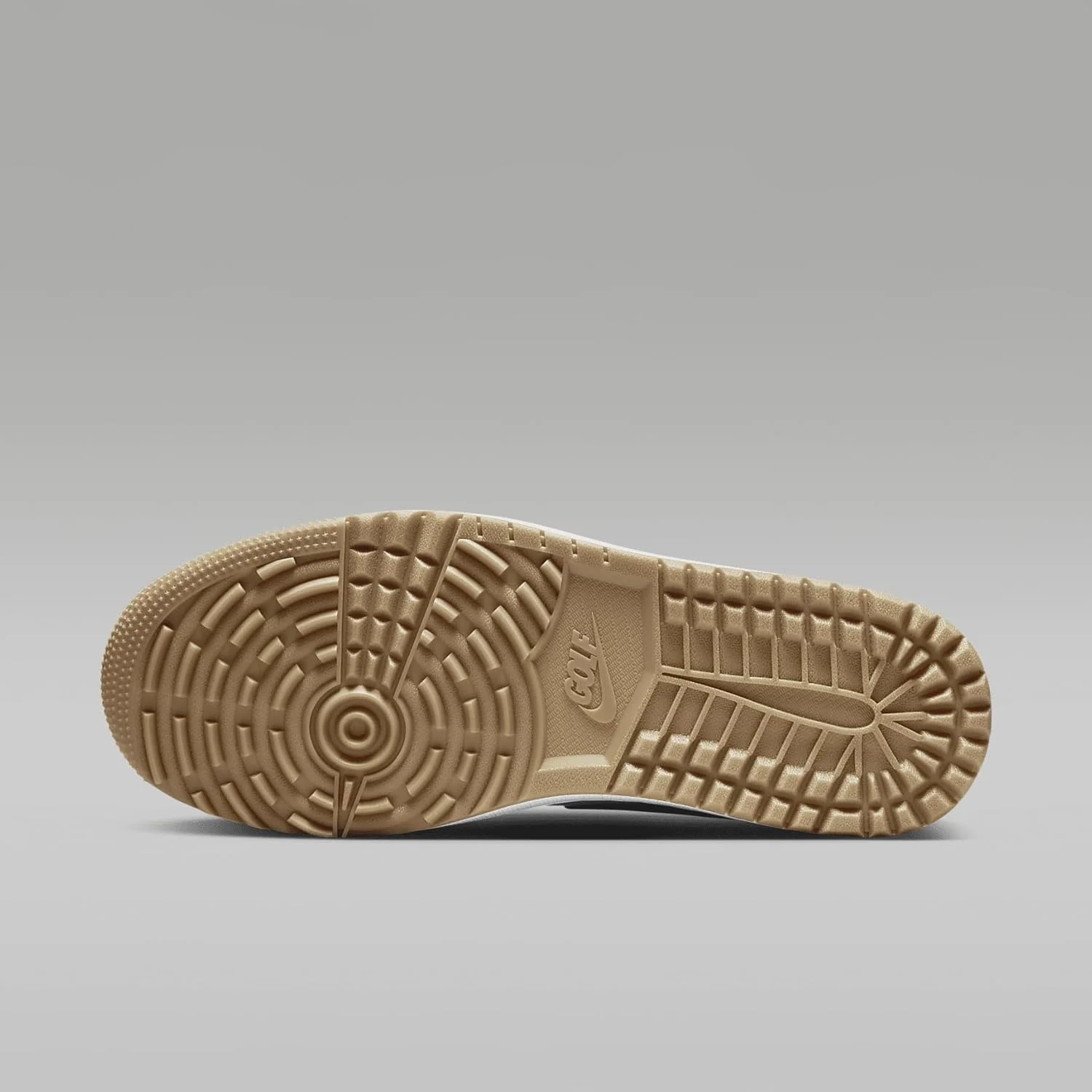 کفش های بند دار نایک ایر جردن 1 لو جی مناسب برای هر دو جنسیت، خاکستری گرگی/خاکستری آهنی-سفید-صمغی قهوه ای متوسط، سایز 41 اروپا