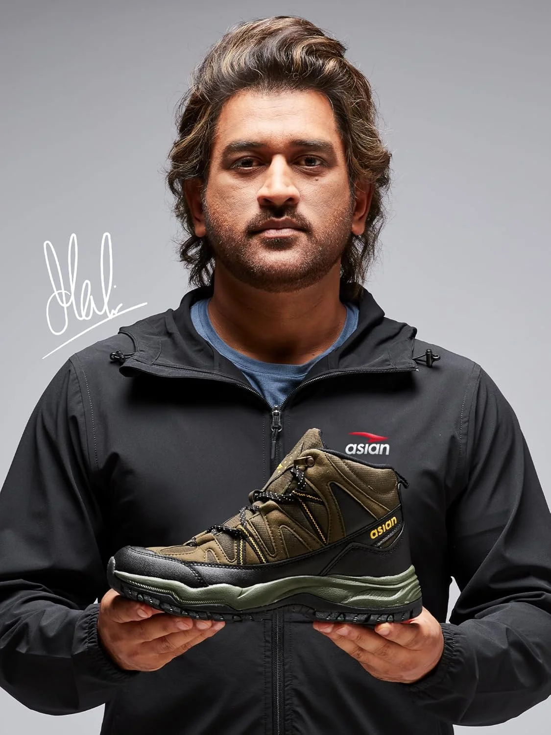 کفش ورزشی مردانه ASIAN مدل Everest-21 مناسب ترکینگ، هایکینگ و پیاده روی، ساق بلند با زیره لاستیکی و کفی مموری فوم بند دار برای آقایان و پسران