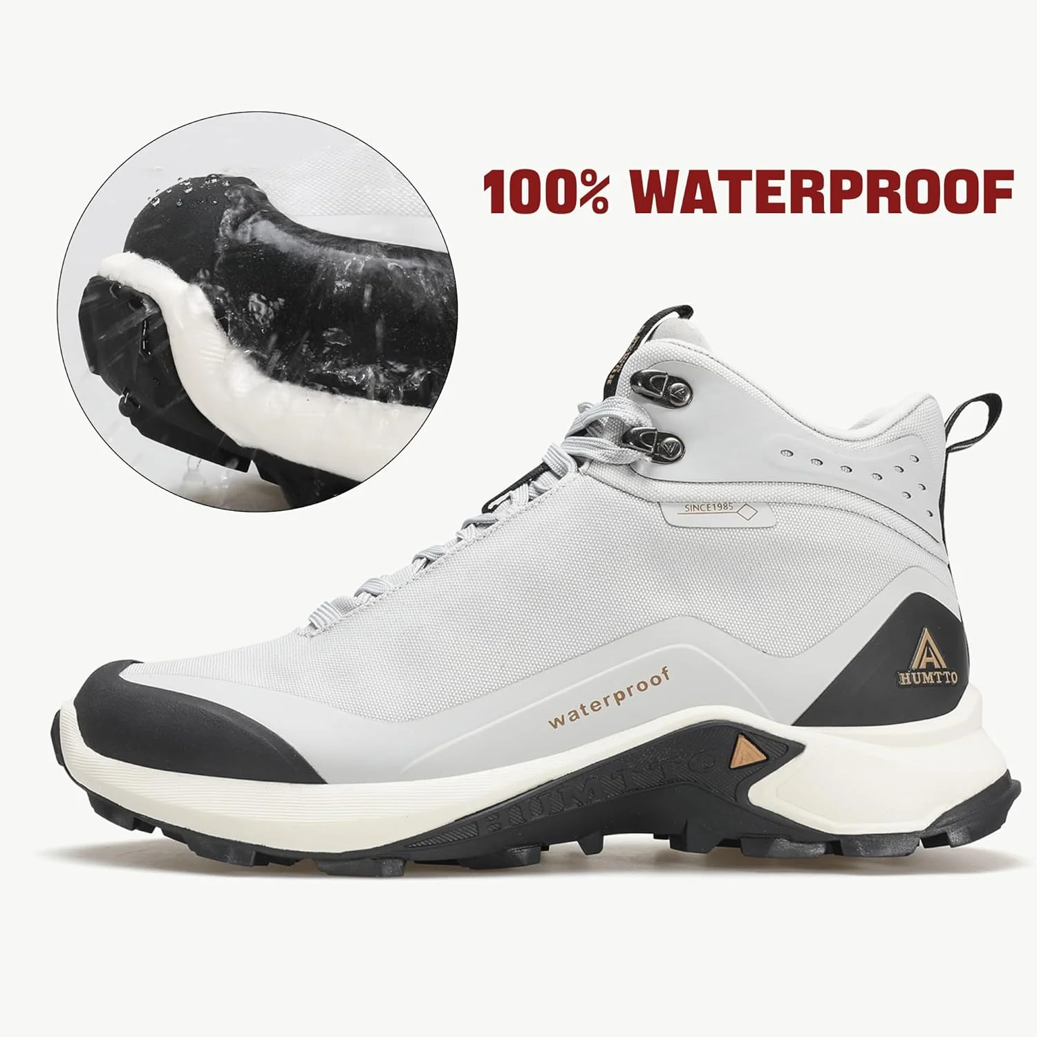 کفش کوهنوردی مردانه هامتو، مناسب تمام سطوح، ضدآب، سبک، تنفسی، ساق دار، مناسب پیاده روی و کوهنوردی
