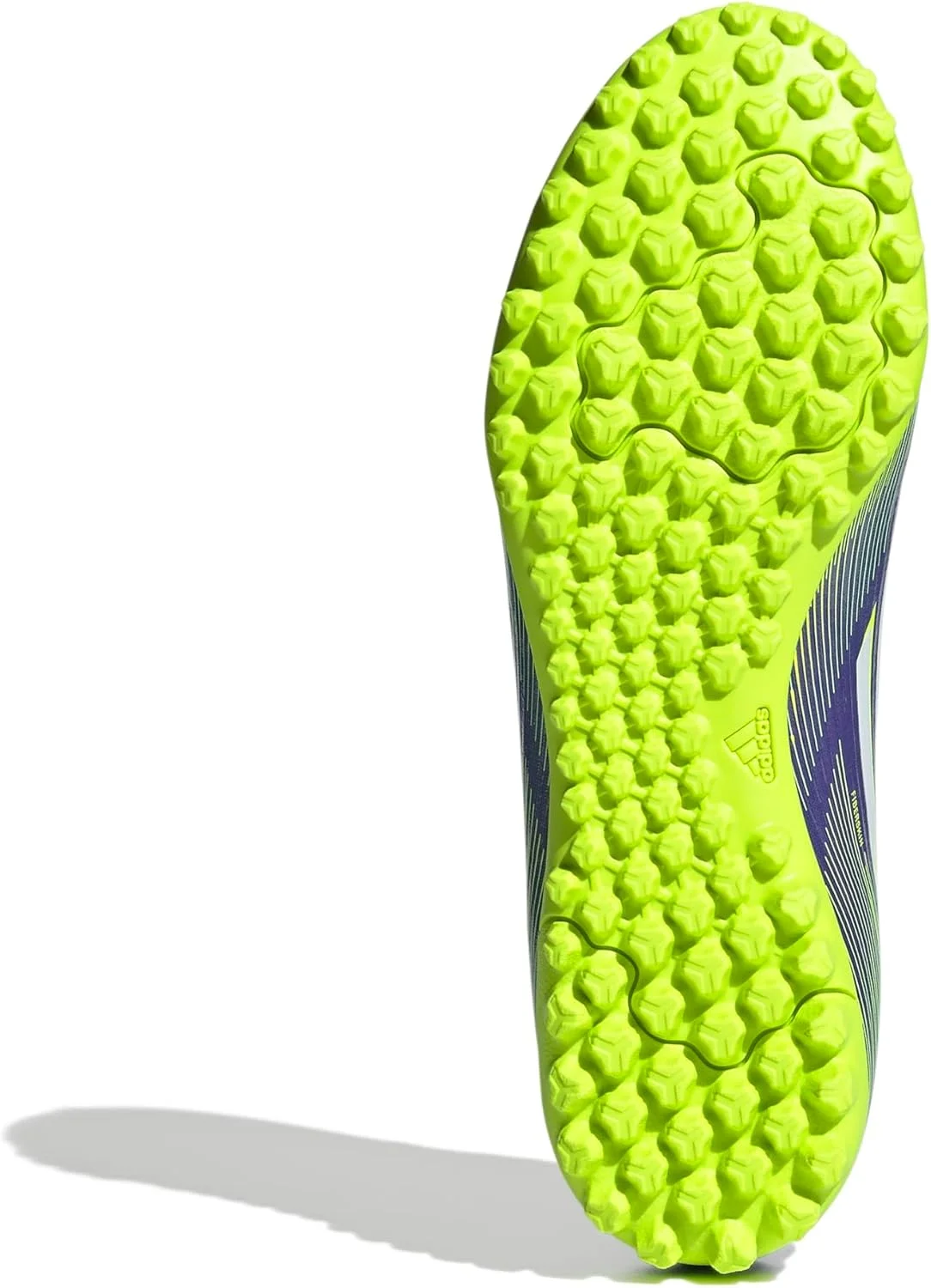 کفش فوتبال چمن مصنوعی آدیداس مدل اف 50 کلاب، سایز 6.5، بنفش راش/سفید/لیمویی